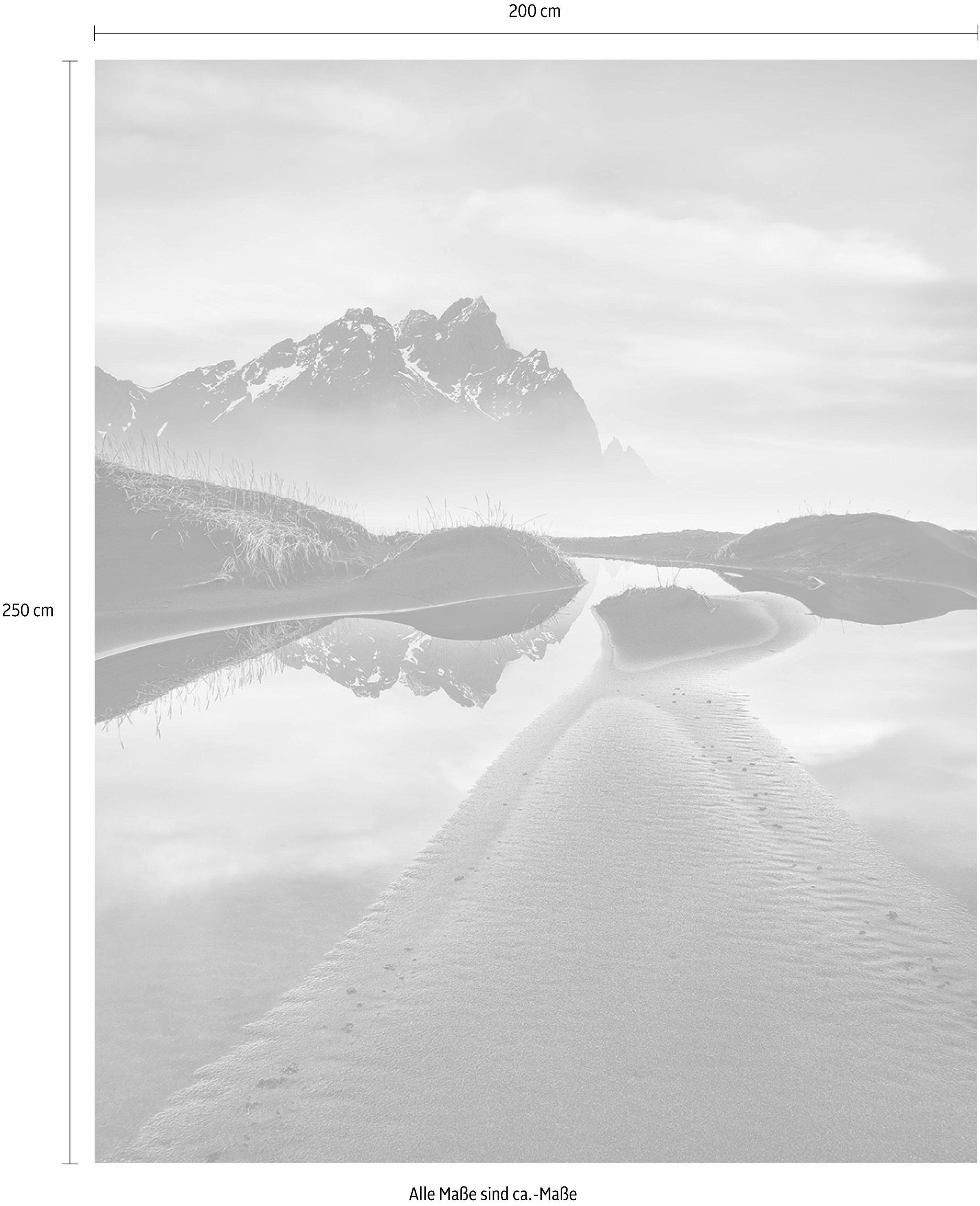 Komar Vliestapete »Digitaldruck Vlies -  Glowing Vestrahorn - Größe 200 x 250 cm« bedruckt glatt Wohnzimmer, Schlafzimmer