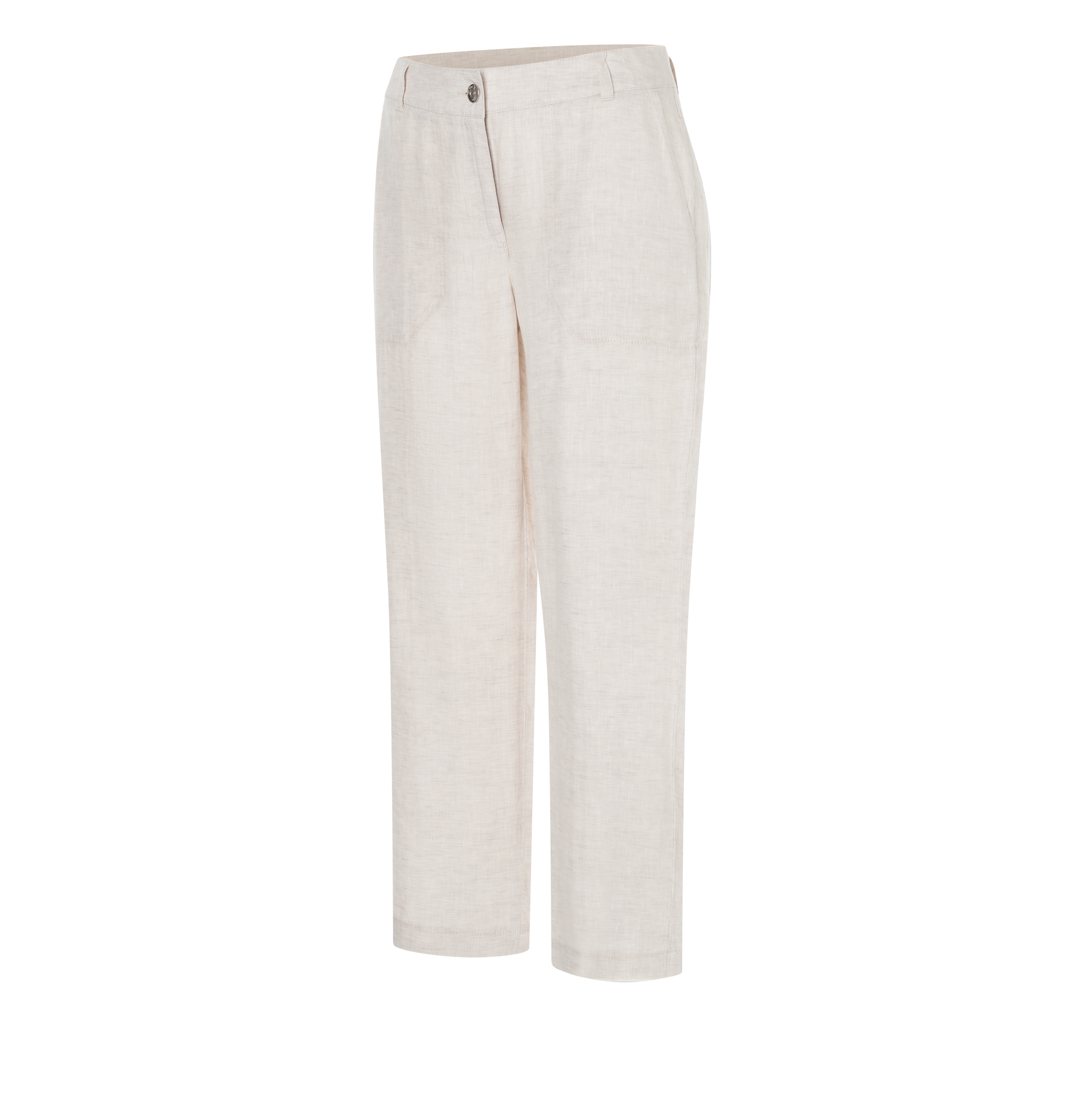 MAC Leinenhose »NORA cropped«, temperaturausgleichend und angenehm auf der Haut