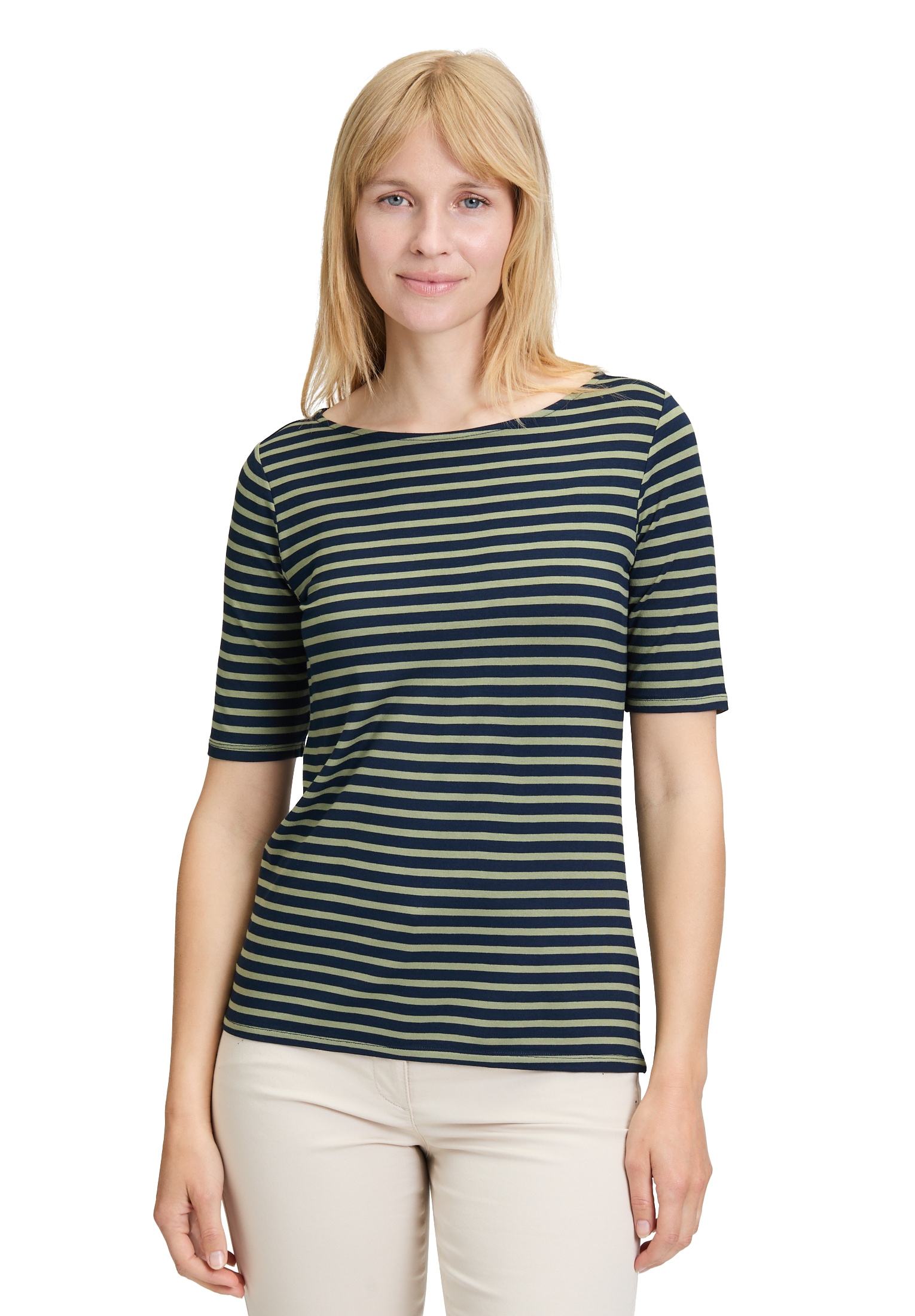 Betty Barclay Kurzarmshirt "Betty Barclay Ringelshirt mit U-Boot-Ausschnitt günstig online kaufen