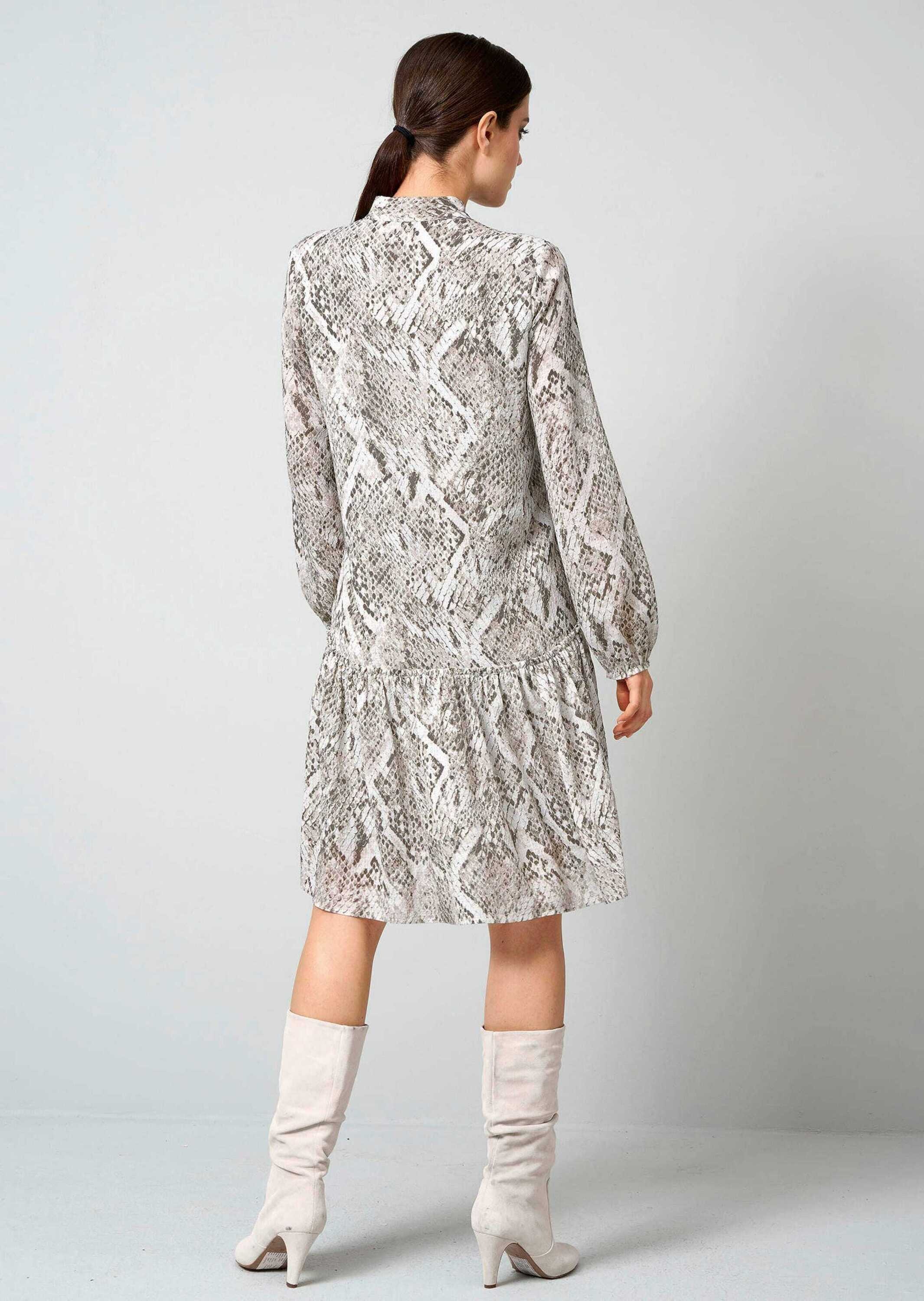 Alba Moda Druckkleid »Druckkleid Druckkleid mit V-Ausschnitt und Schluppe«