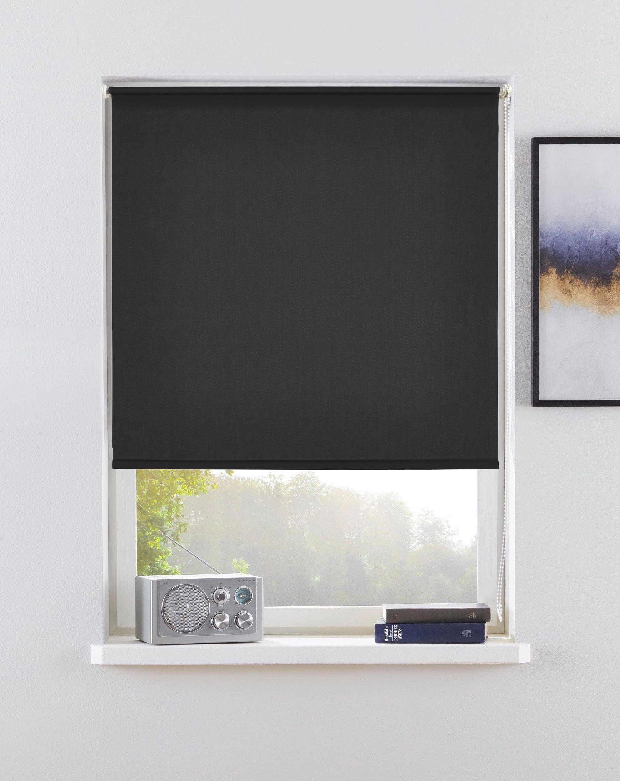 OTTO home Rollo "THEMSE" abdunkelnd Sichtschutz Verdunkelung energiesparend ohne Bohren freihängend Bestseller, Rollo Fenster, Seitenzugrollo, Verdunkelung