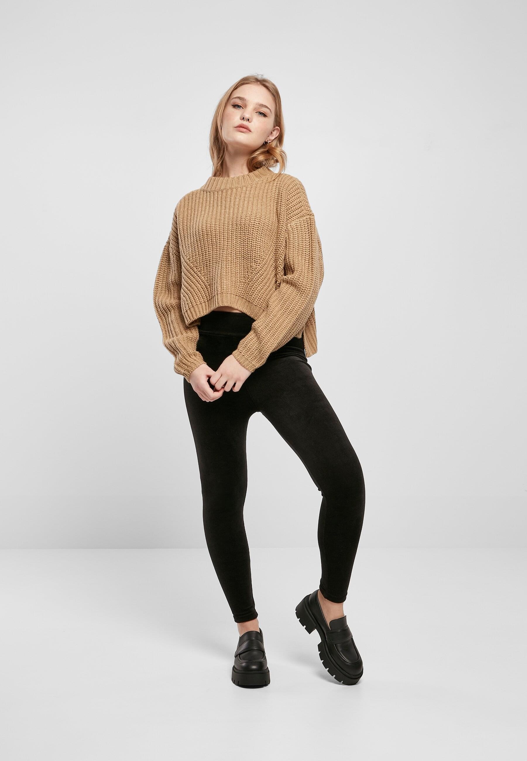 URBAN CLASSICS Rundhalspullover »Urban Classics Damen Ladies Wide Oversize Sweater«, (1 tlg.)