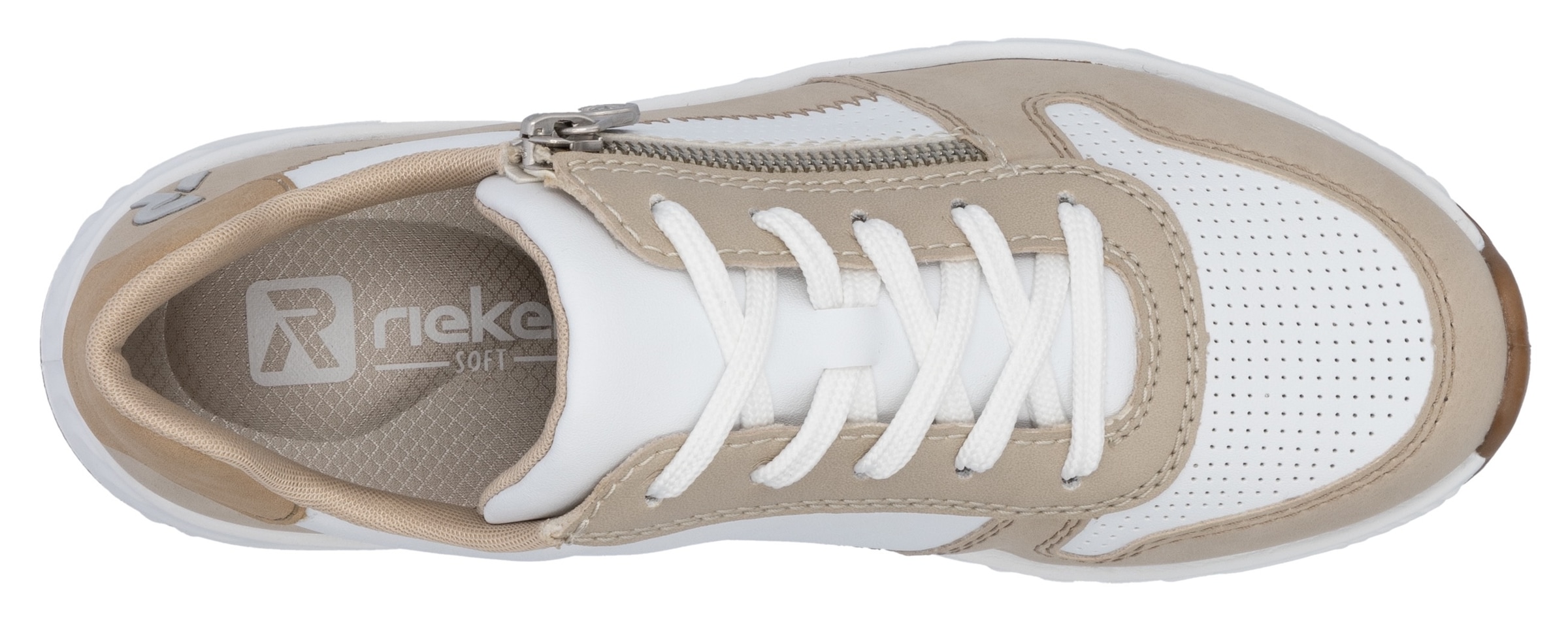RIEKER Sport Keilsneaker, Schnürschuh, Halbschuh, Freizeitsneaker mit Reißverschluss