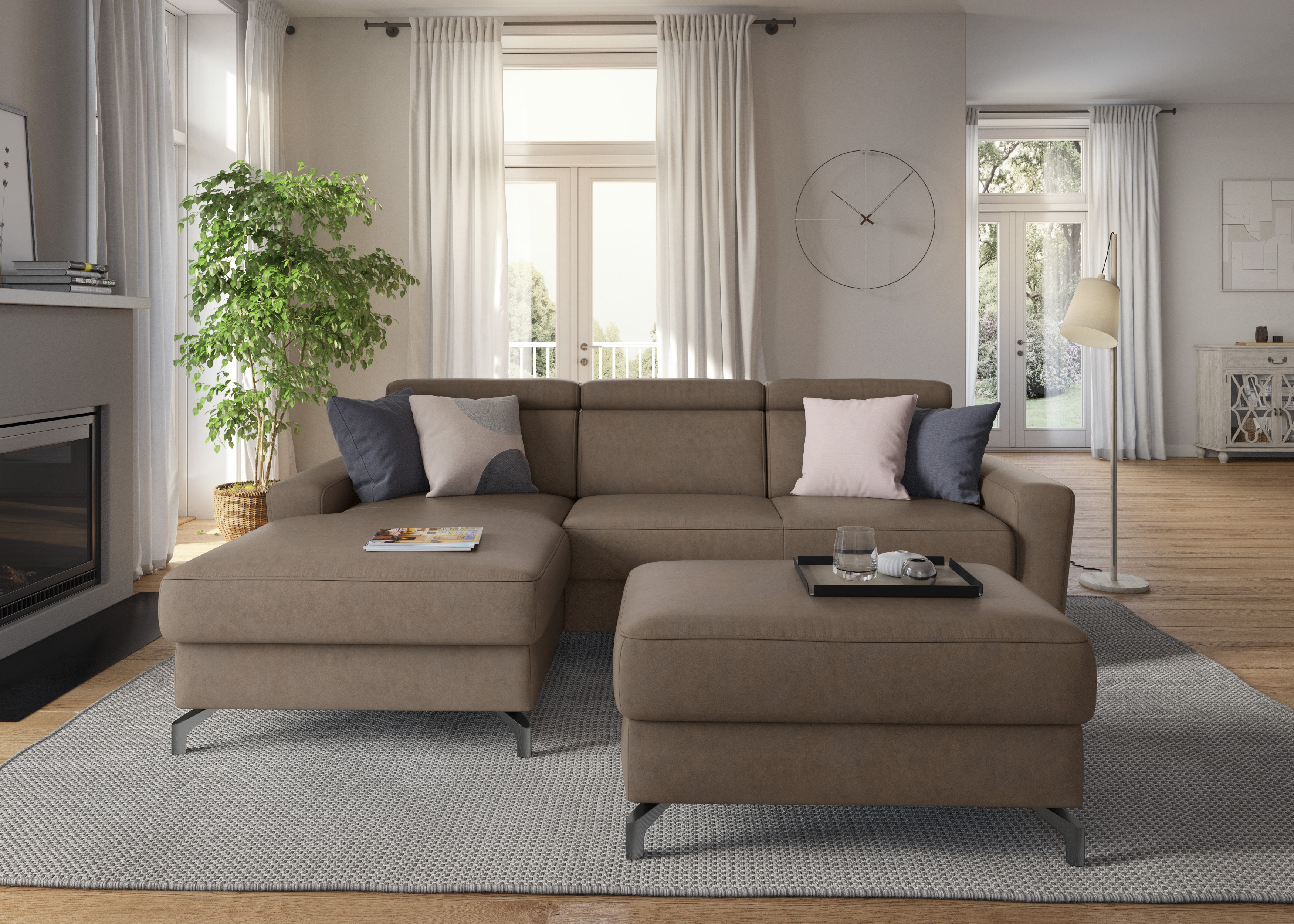 sit&more Ecksofa "Scarlett L-Form" inklusive Kopfteilverstellung, optional Schlaffunktion & Bettkasten
