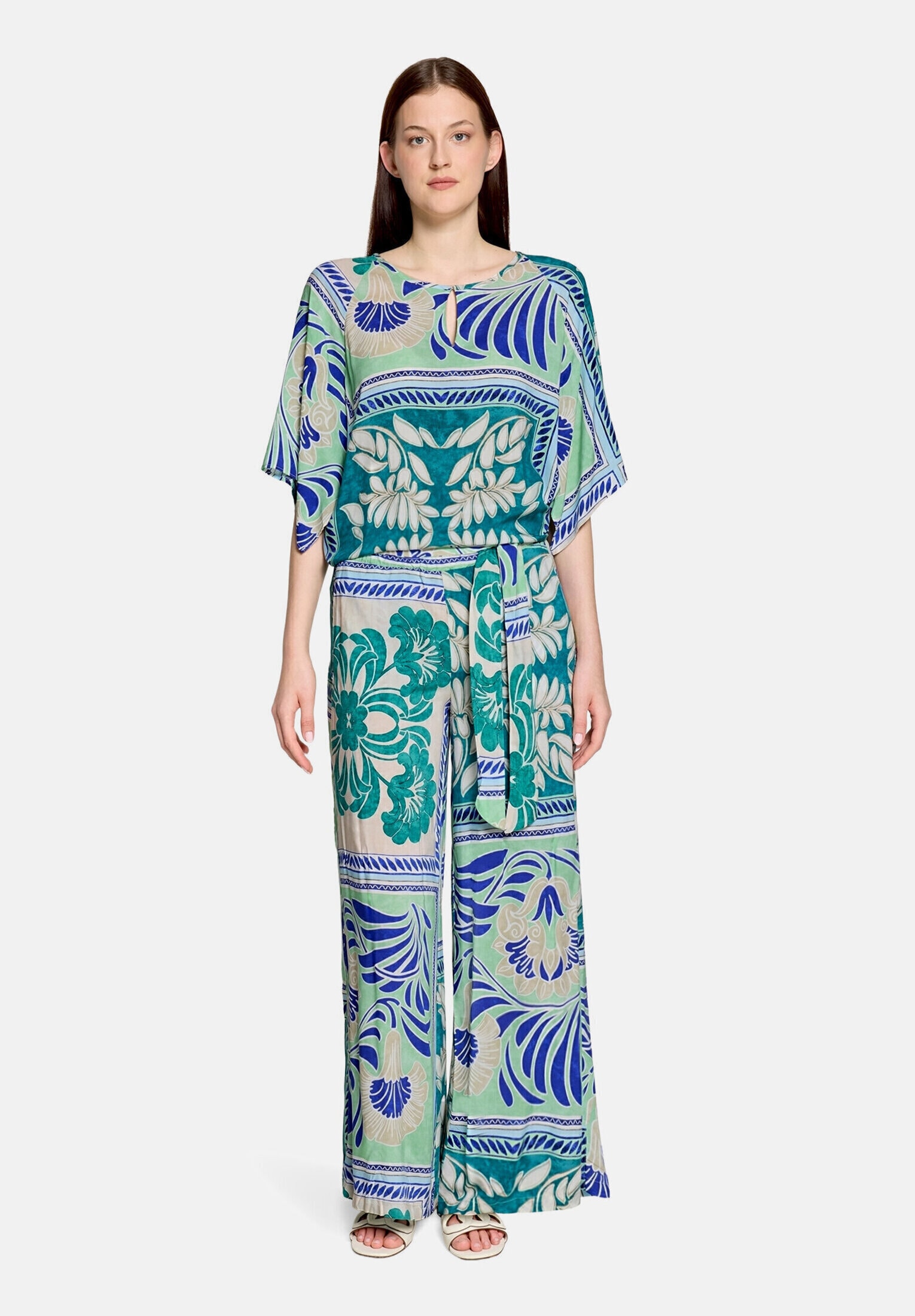Cartoon Schlupfbluse "Damen mit Muster"
