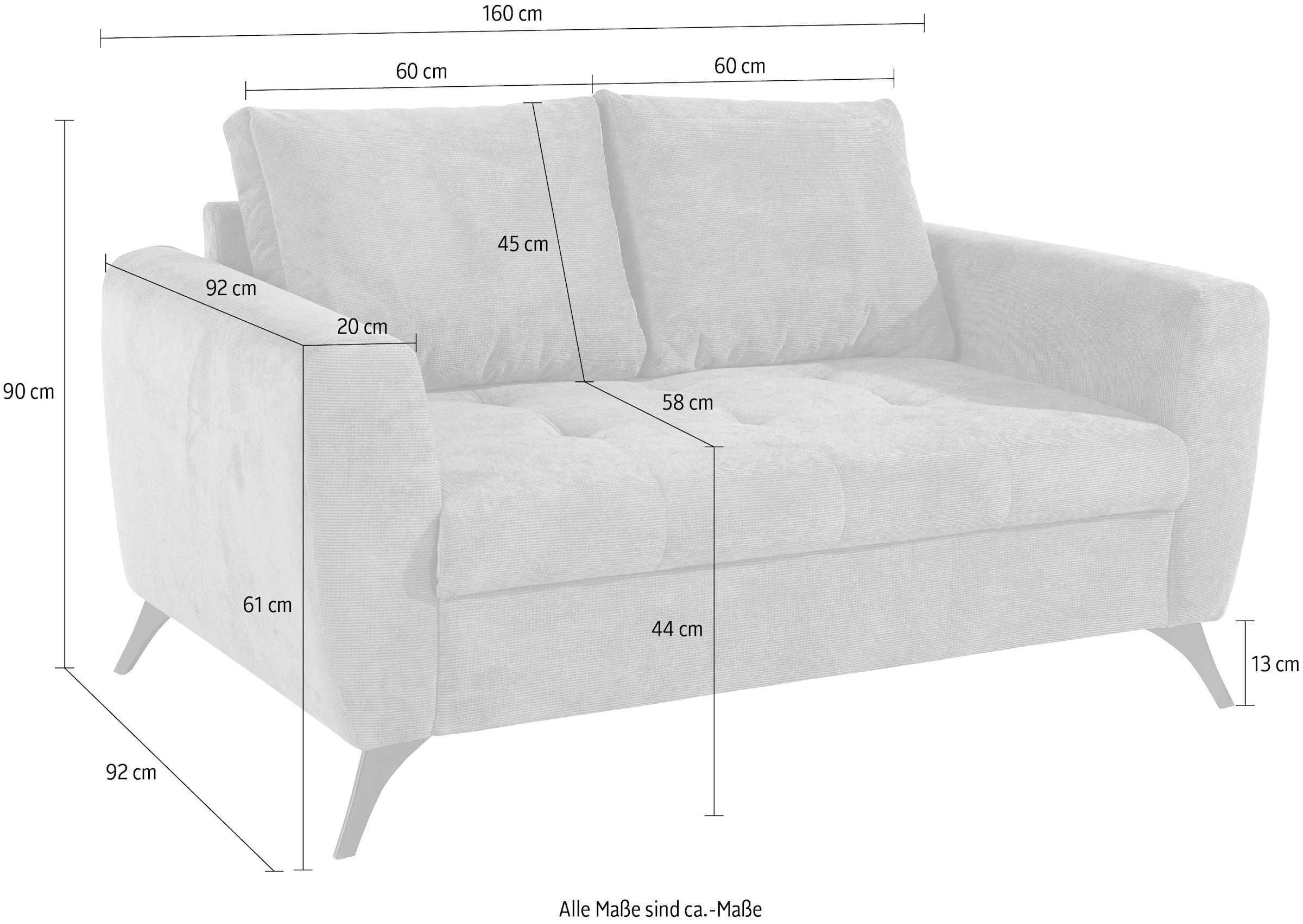 INOSIGN 2-Sitzer »Lörby«, Belastbarkeit bis 140kg pro Sitzplatz, auch mit Aqua  clean-Bezug | BAUR