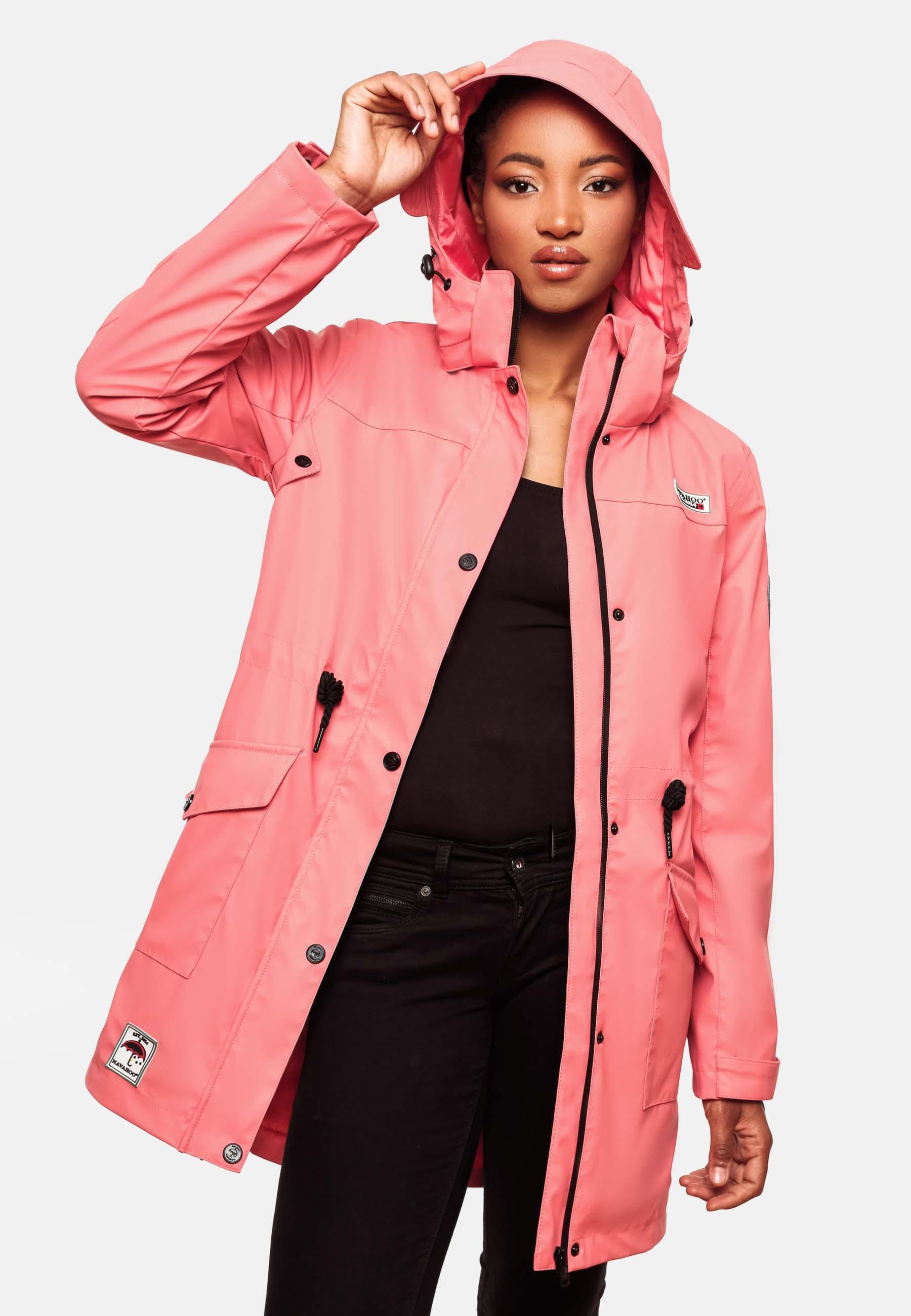 Navahoo Outdoorjacke »Deike«, mit Kapuze, modischer Damen Outdoor Regenmantel
