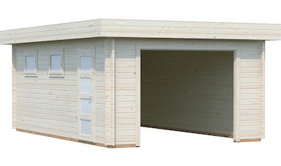 LASITA MAJA Garage »Yarik«, Blochbohlengarage 40mm, Fundamentmass 3800x5400,  Schwedenrot per Rechnung | BAUR