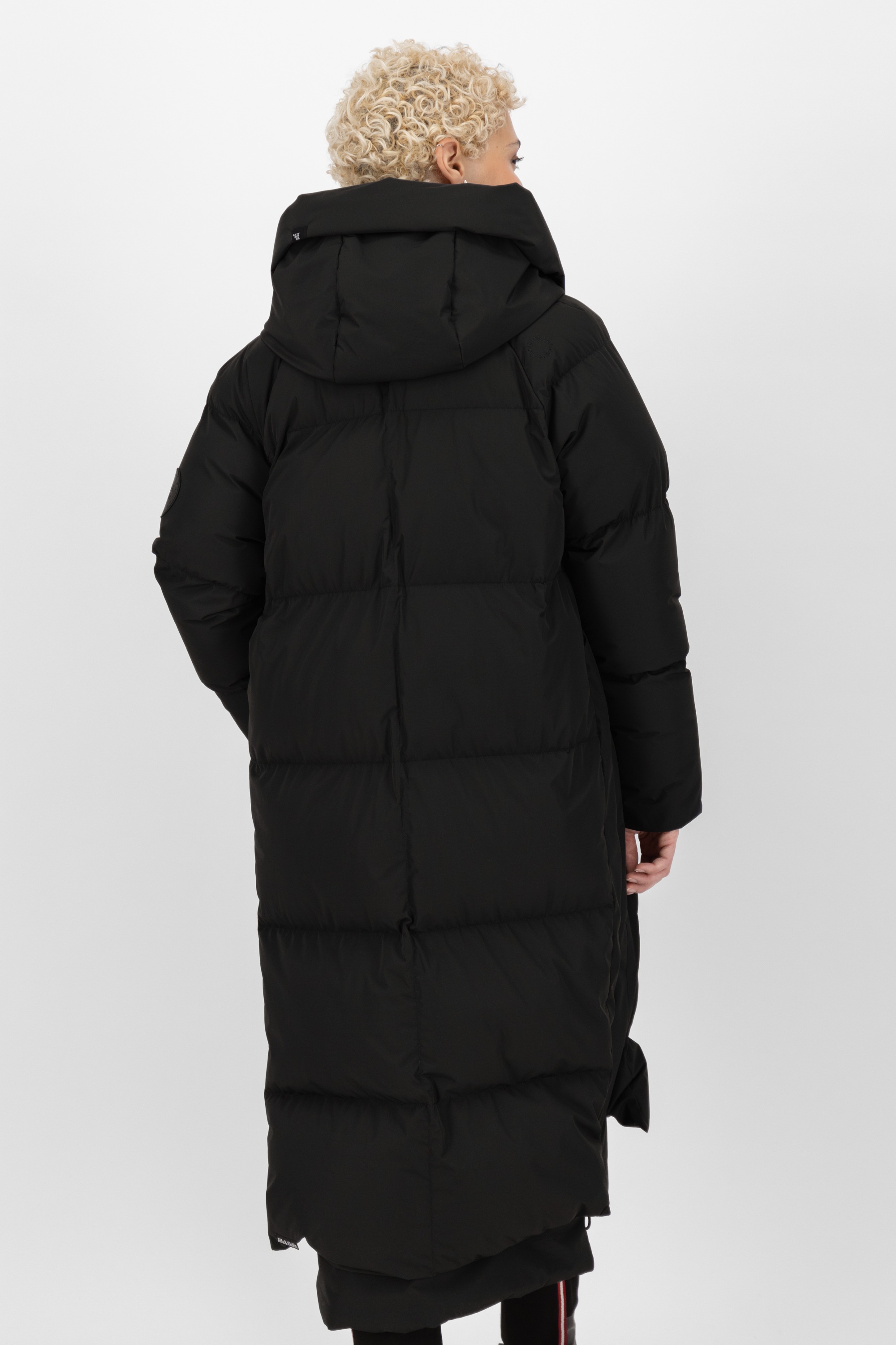 Winterjacke ALIFE & KICKIN "Damen RihannaAK A", Damen, Gr. L, moonless, 100% Polyester, oversize wadenlang, Rippbündchen, Jacken Winterjacke, Langer, warmer Wintermantel mit großer Kapuze und Fleece Innenfutter 3