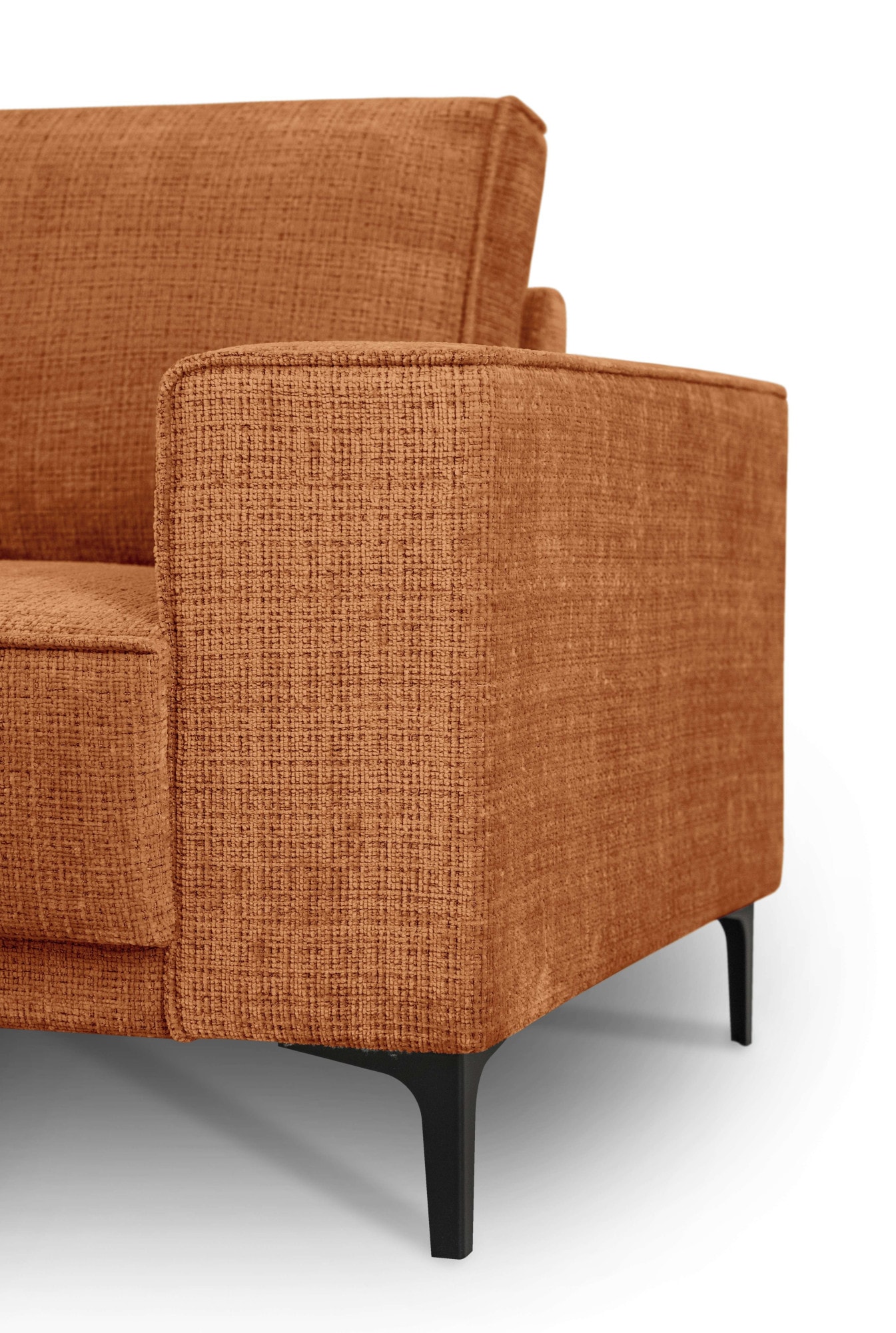 OTTO home Ecksofa »OLAND Chenille L-Form, B: 289 cm, Skandi-Design« Struktur, Flachgewebe, Luxus-Microfaser, Boucle