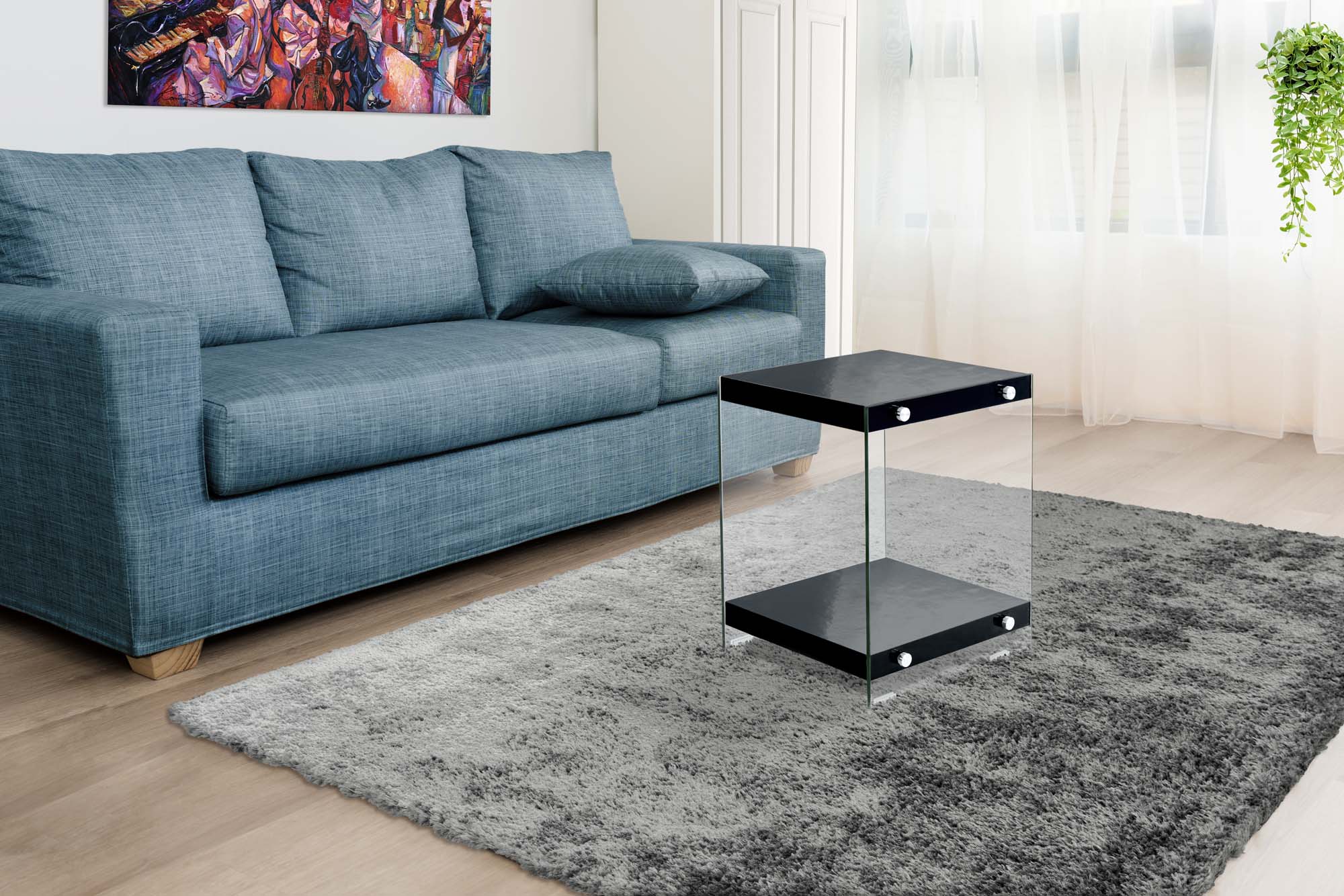 Thumbnail - Kayoom Beistelltisch "Elementary, eckige Form, viel Ablagefläche" 1 Stk. tlg. Ablageflächen, gehärtetes Glas, pflegeleic...