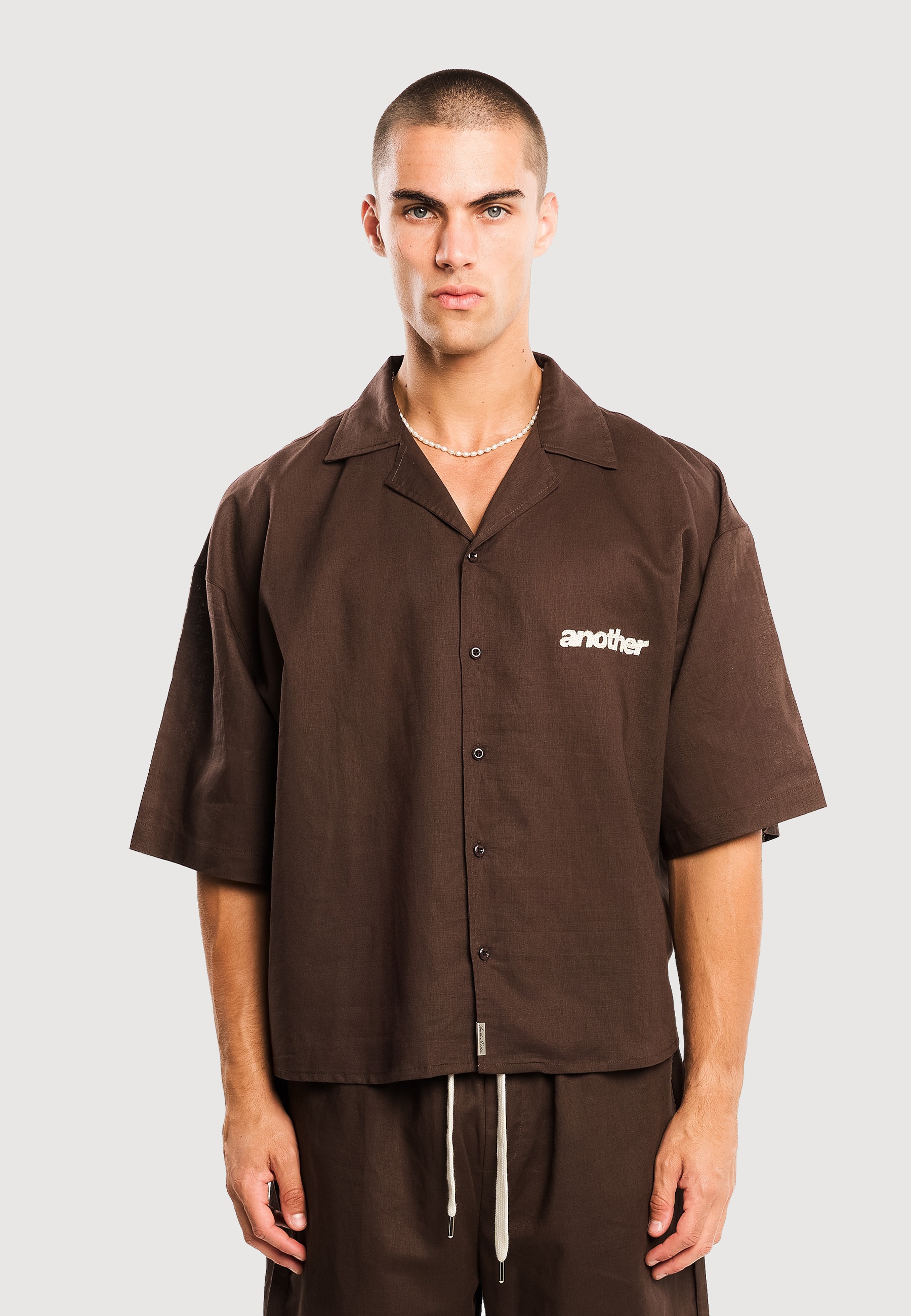 Another Cotton Lab Kurzarmshirt »Another Cotton Lab Another Linen Short Sleeve Shirt« 1