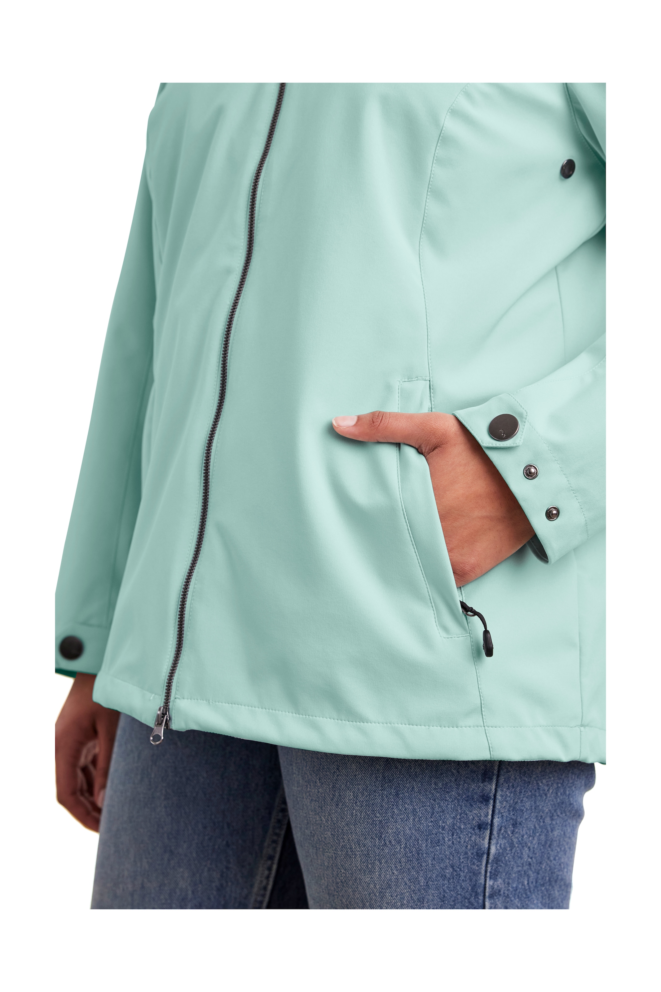 STOY Softshelljacke »STS 1 WMN SFTSHLL JCKT«, Damen Softshelljacke: wasserabweisend, winddicht, atmungsaktiv