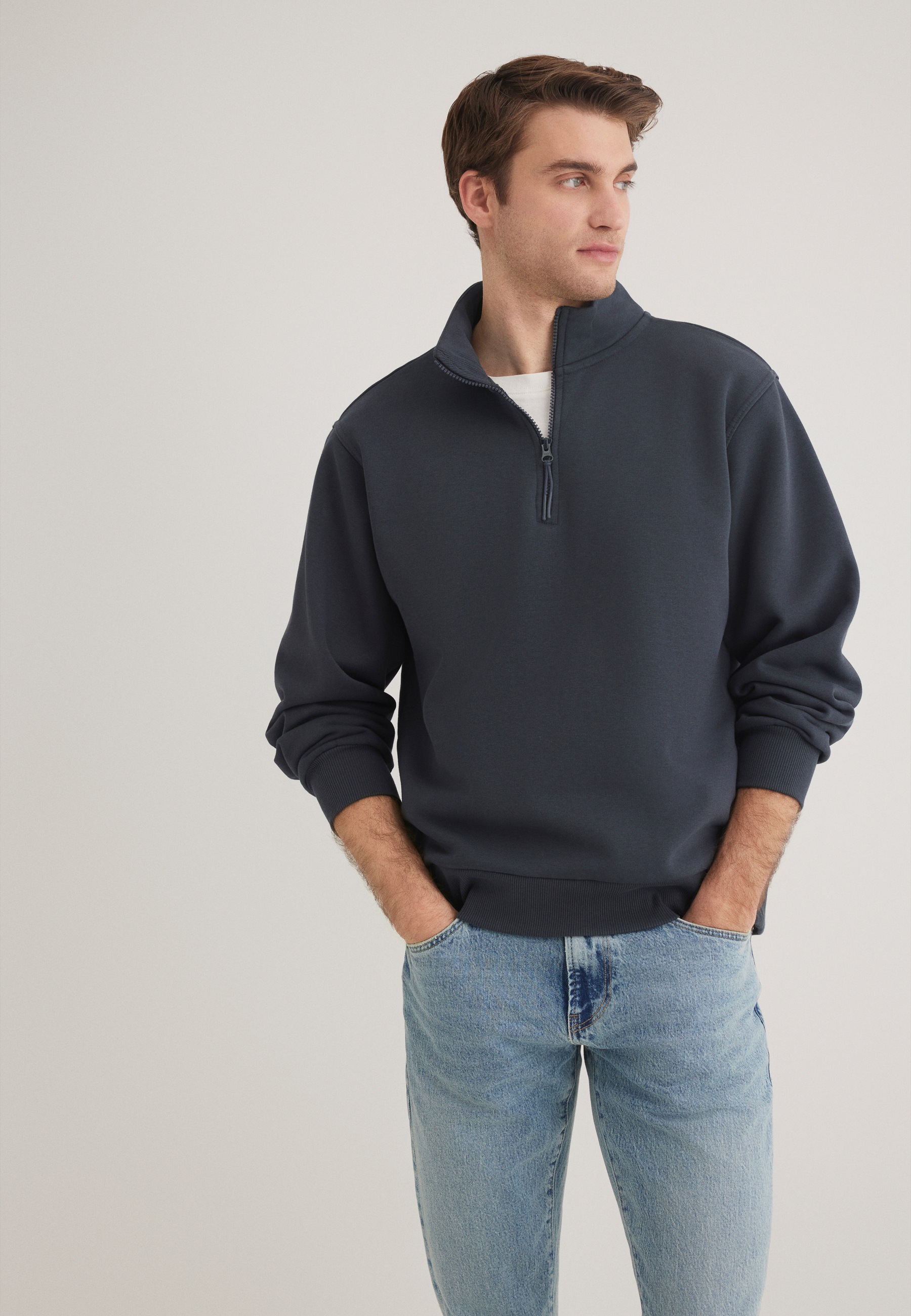 Mavi Troyer »HALF ZIP SWEATSHIRT«, Zip Up Sweatshirt