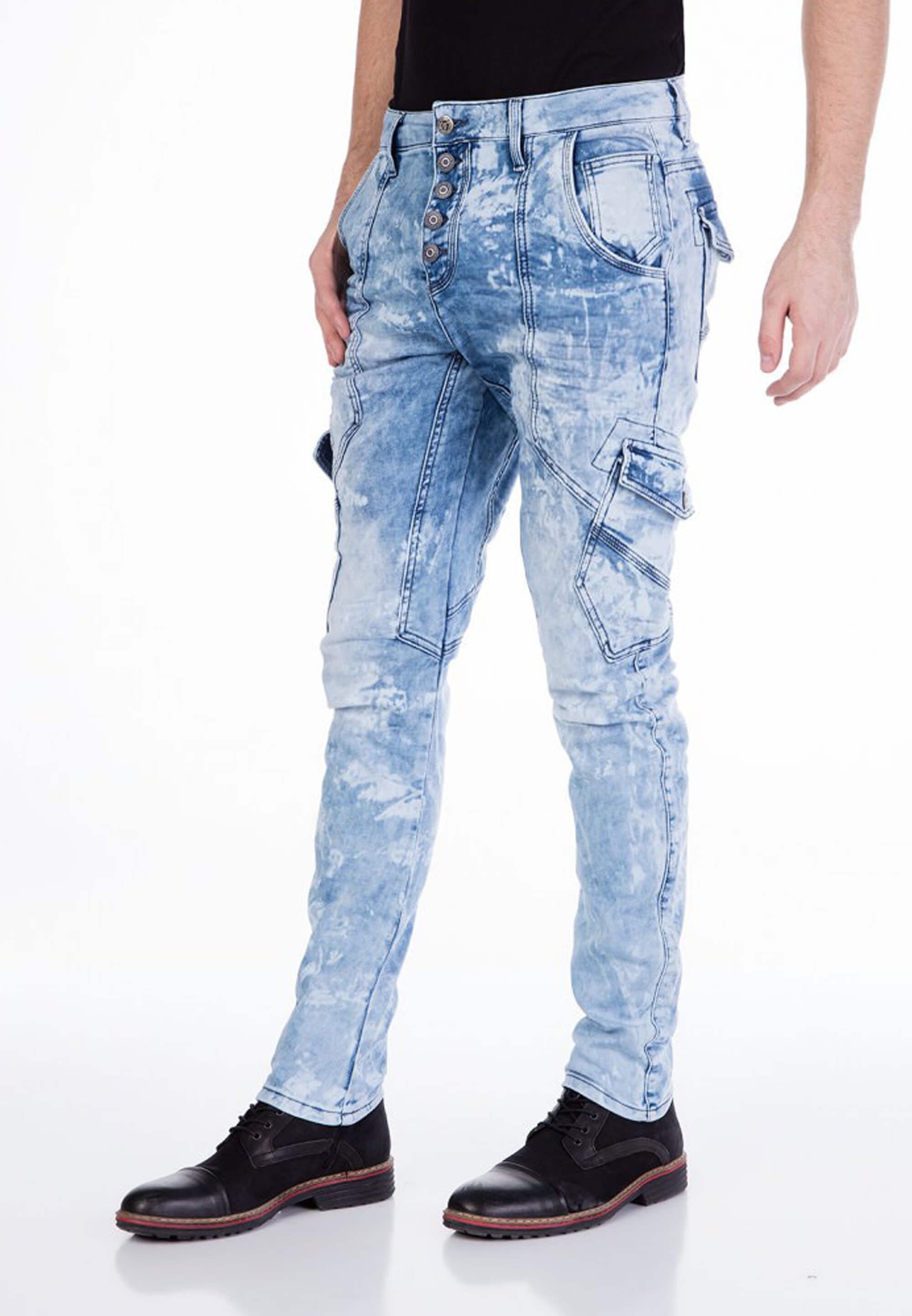 Slim-fit-Jeans, mit Seitentaschen