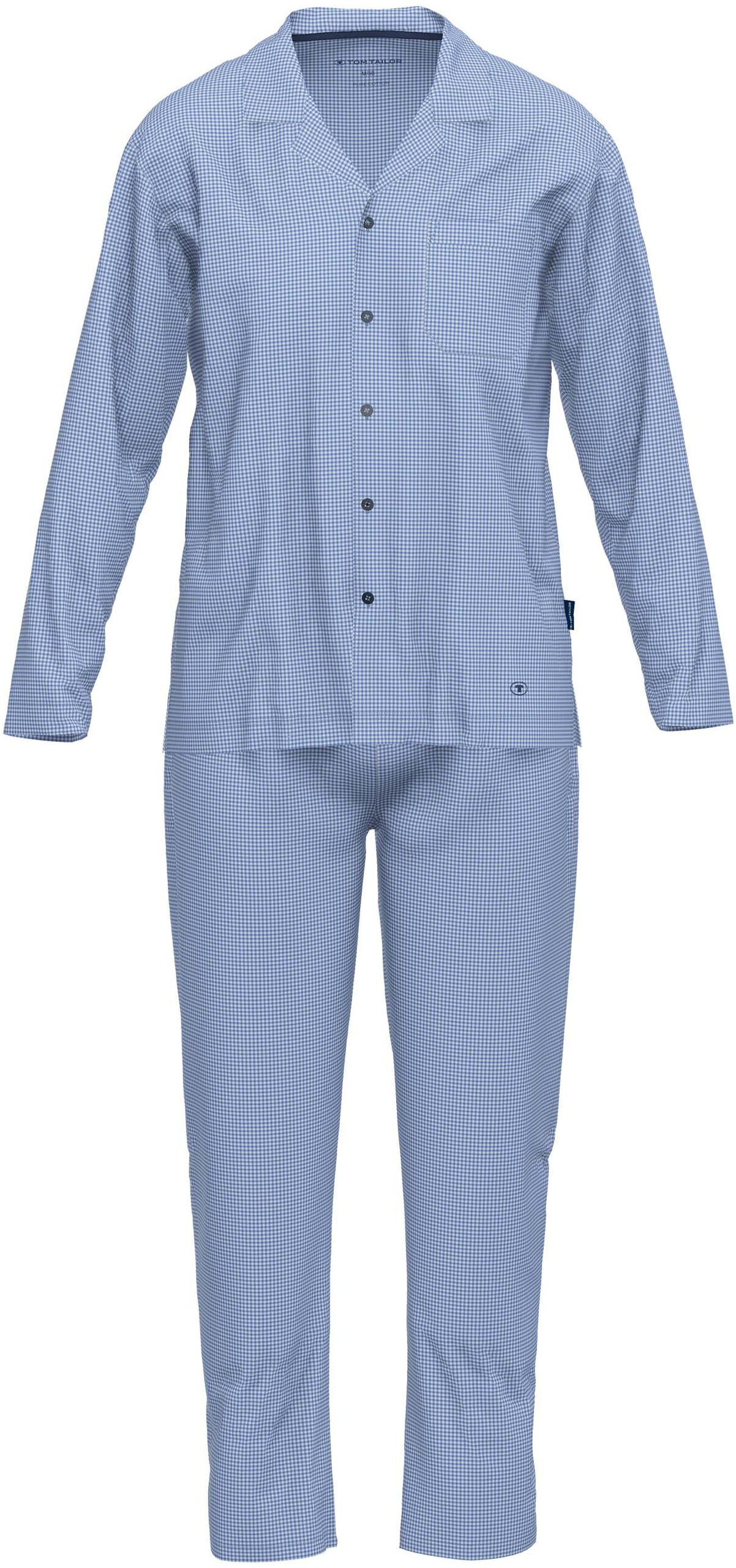 TOM TAILOR Pyjama, (2 tlg.), mit durchgängiger Knopfleiste