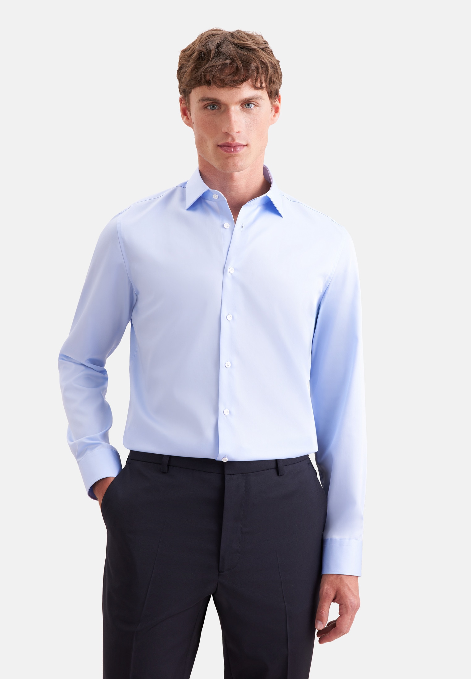 seidensticker Businesshemd »Schwarze Rose« X-Slim 1/1 Kentkragen Uni