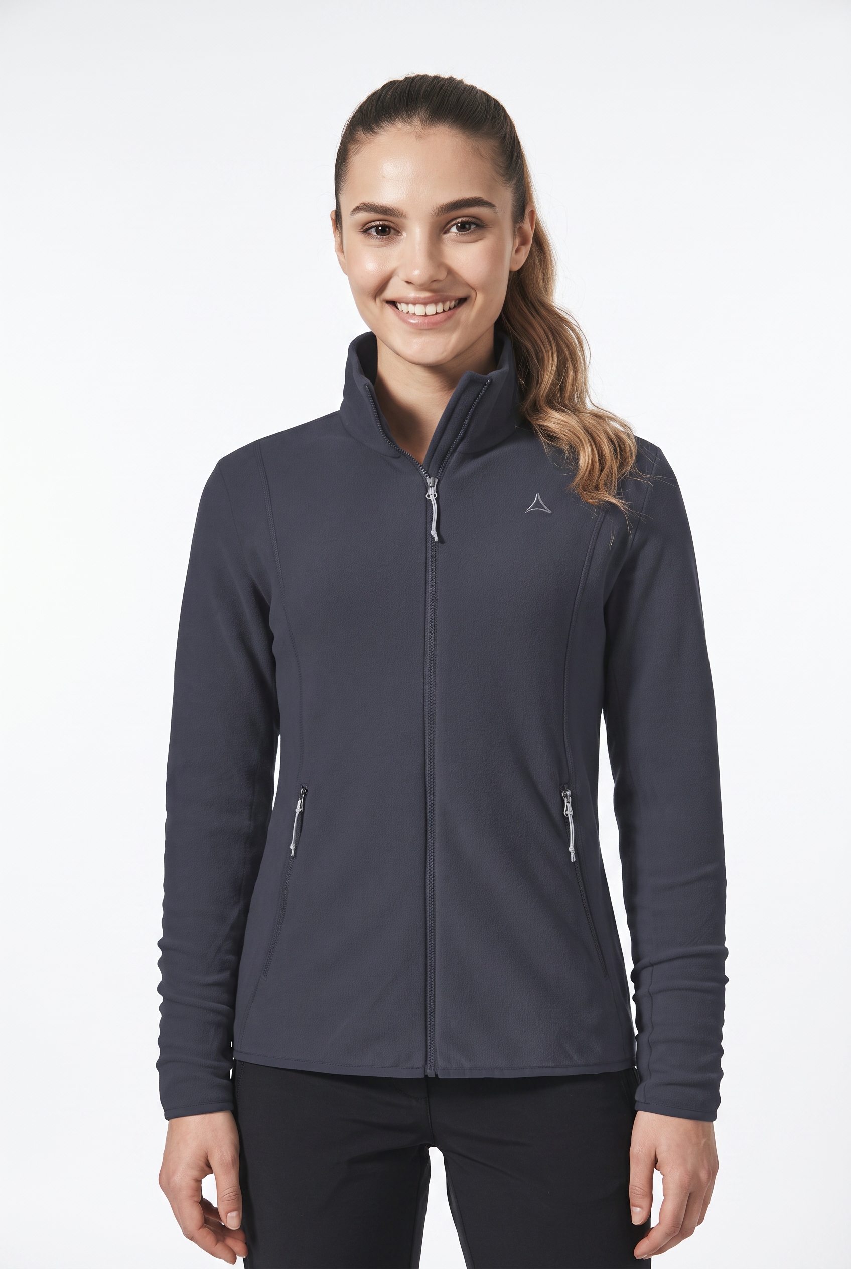 Schöffel Fleecejacke "Fleece Jk Style Ash WMS" hochschließender Kragen, hoch geschlossener Ausschnitt