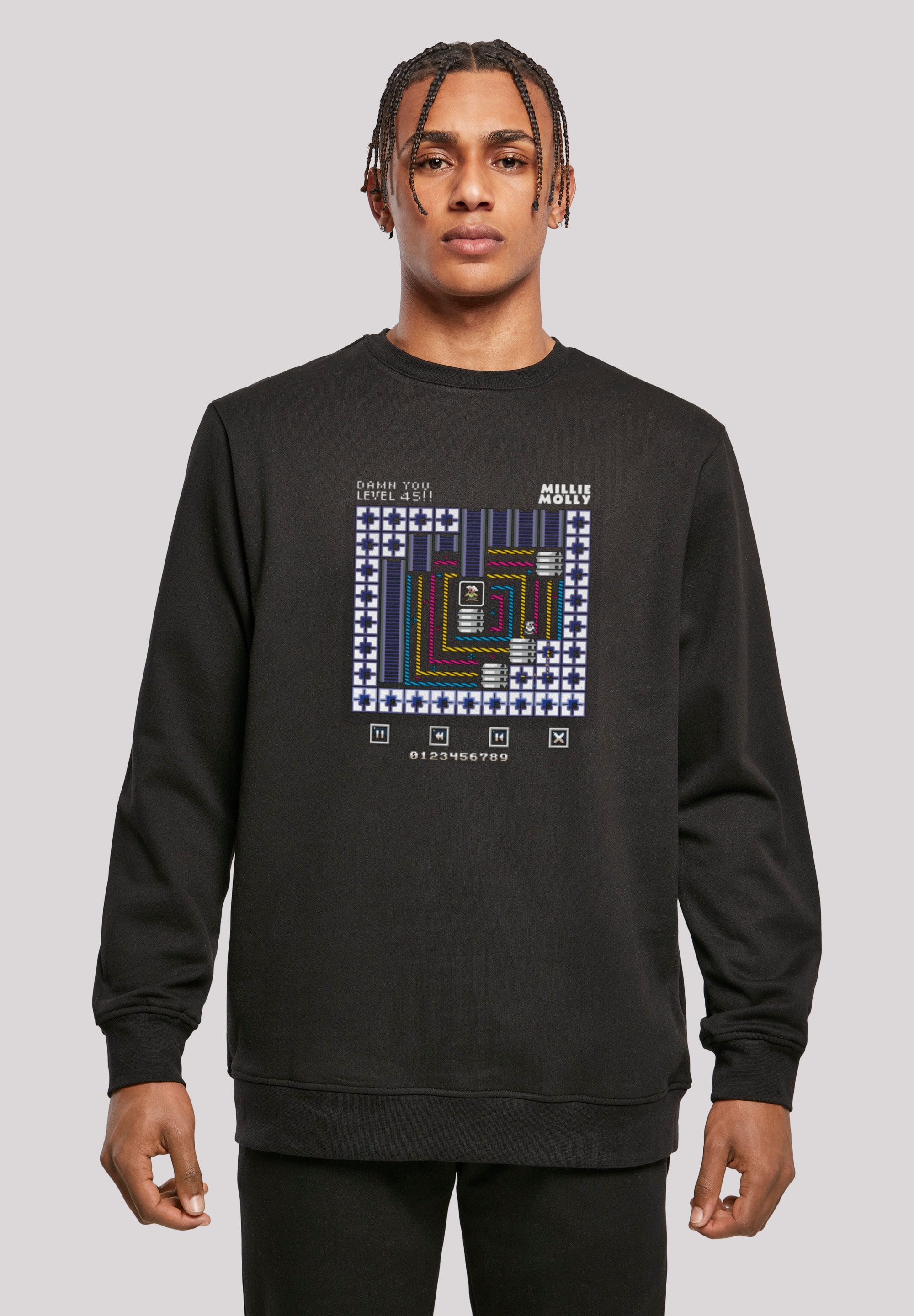 F4NT4STIC Kapuzenpullover "Retro Gaming Level 45", Print günstig online kaufen