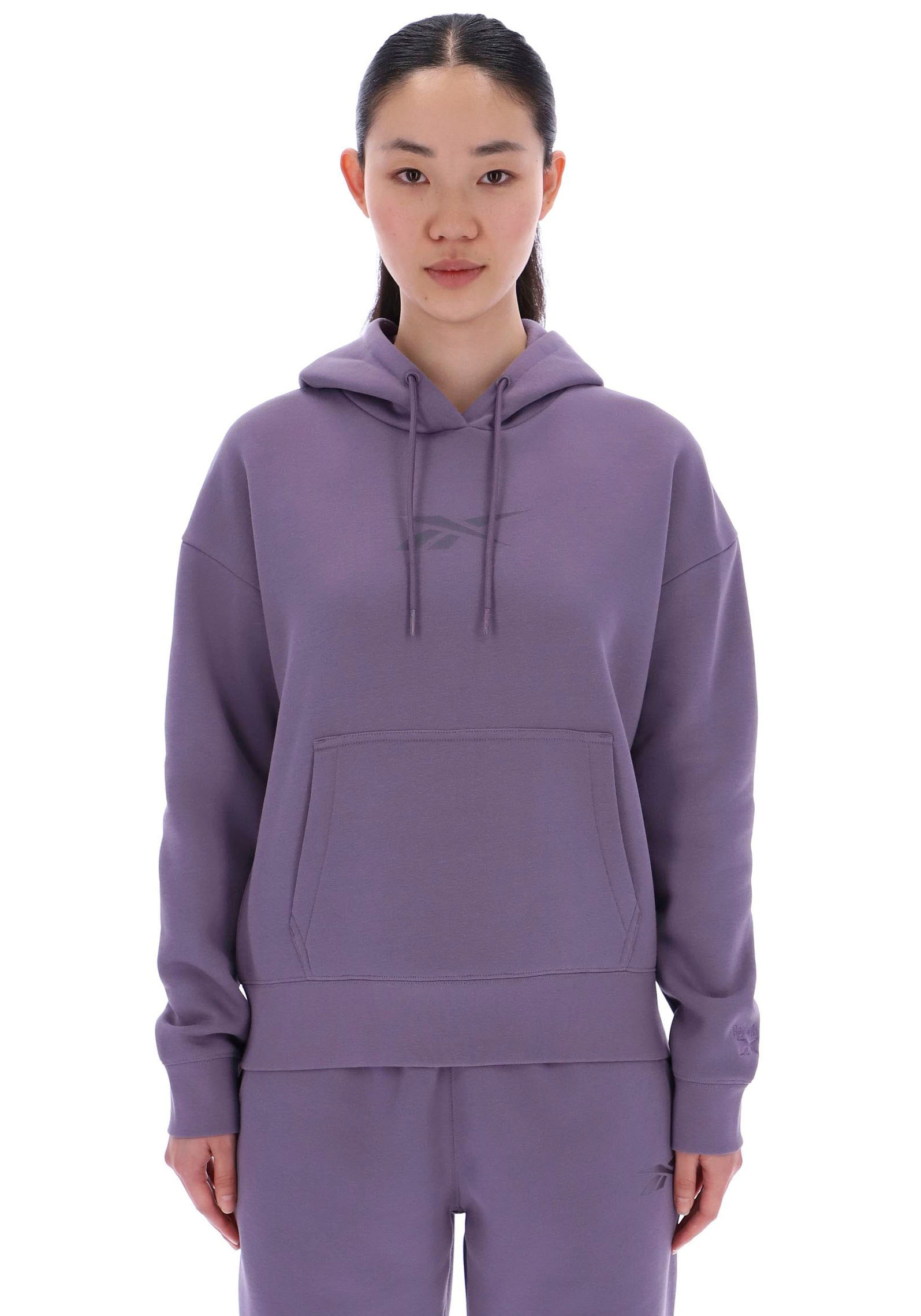 REEBOK Damen Kapuzensweatshirt "APRIL OVERHEAD HOODY"lila fusio, Gr. XS, Obermaterial: 60% Baumwolle, 40% Polyester, Sweatshirts, mit Kapuze, aus