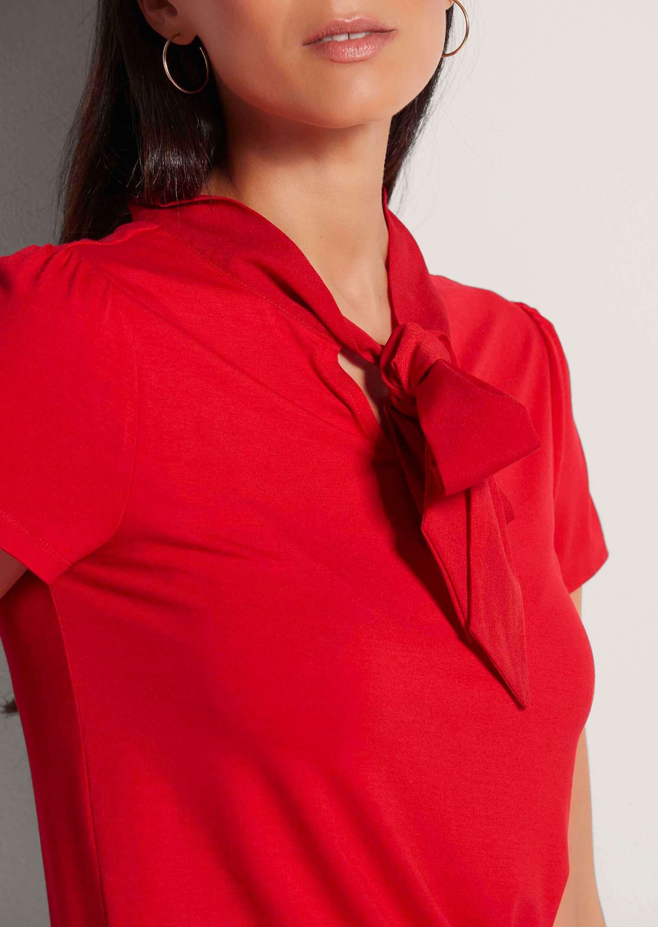 MADELEINE Kurzarmshirt »Blusenshirt Kurzarmoberteil mit Schluppe«