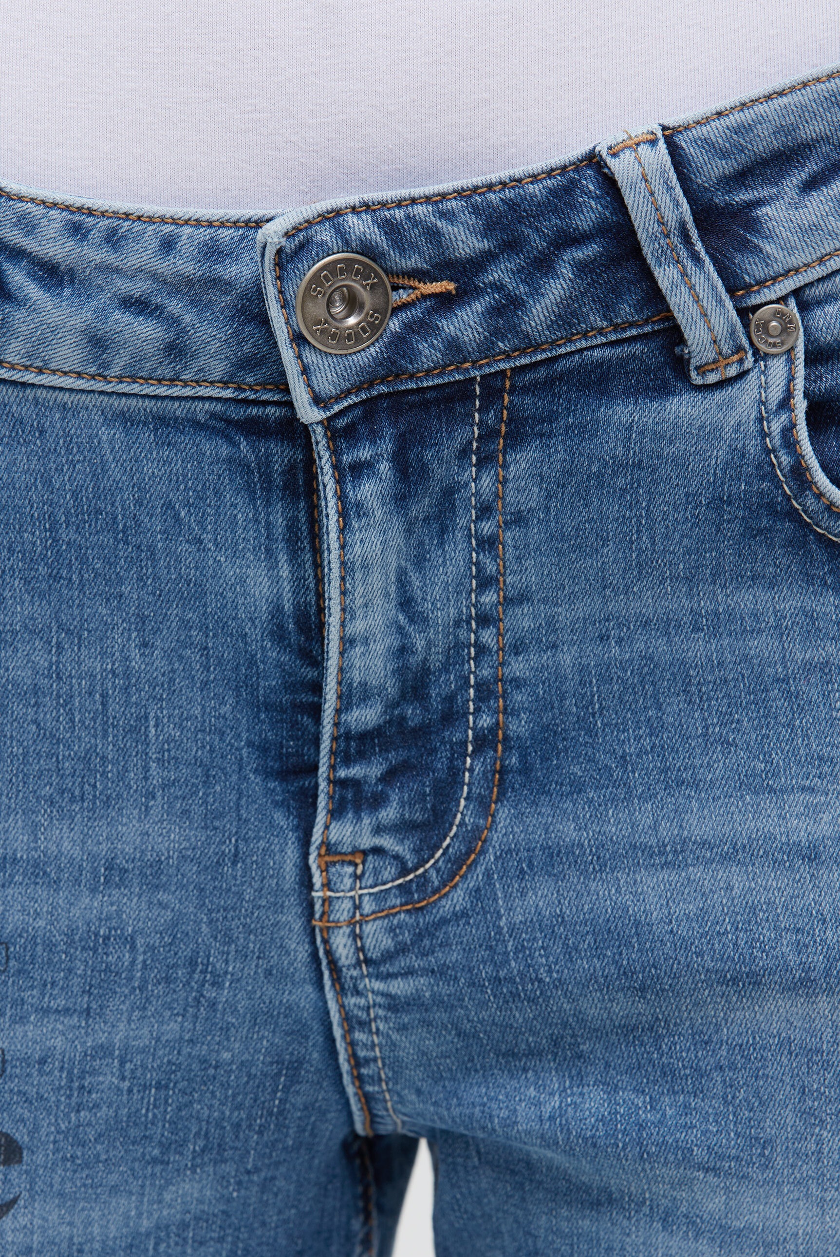 SOCCX Slim-fit-Jeans, mit normaler Leibhöhe