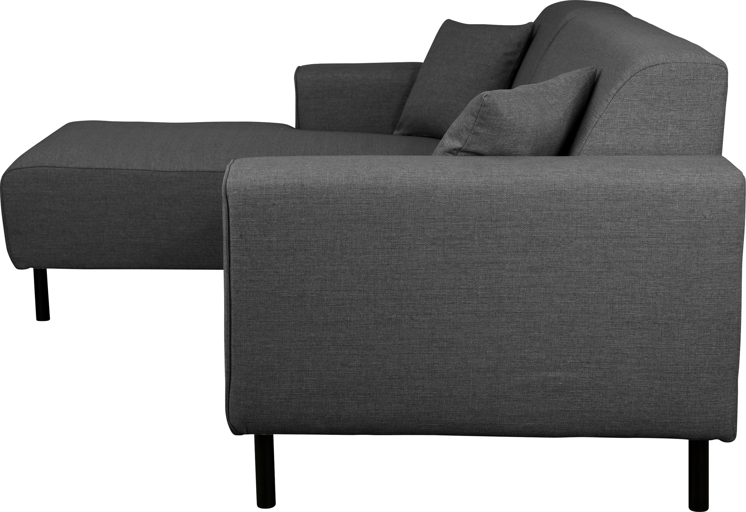 Home affaire Ecksofa »ARROS L-Form mit Wellenunterfederung, Maße B/T/H: 235/163/81 cm«, incl. Zierkissen, mit Recamiere rechts/links bestellbar, auch in Cord