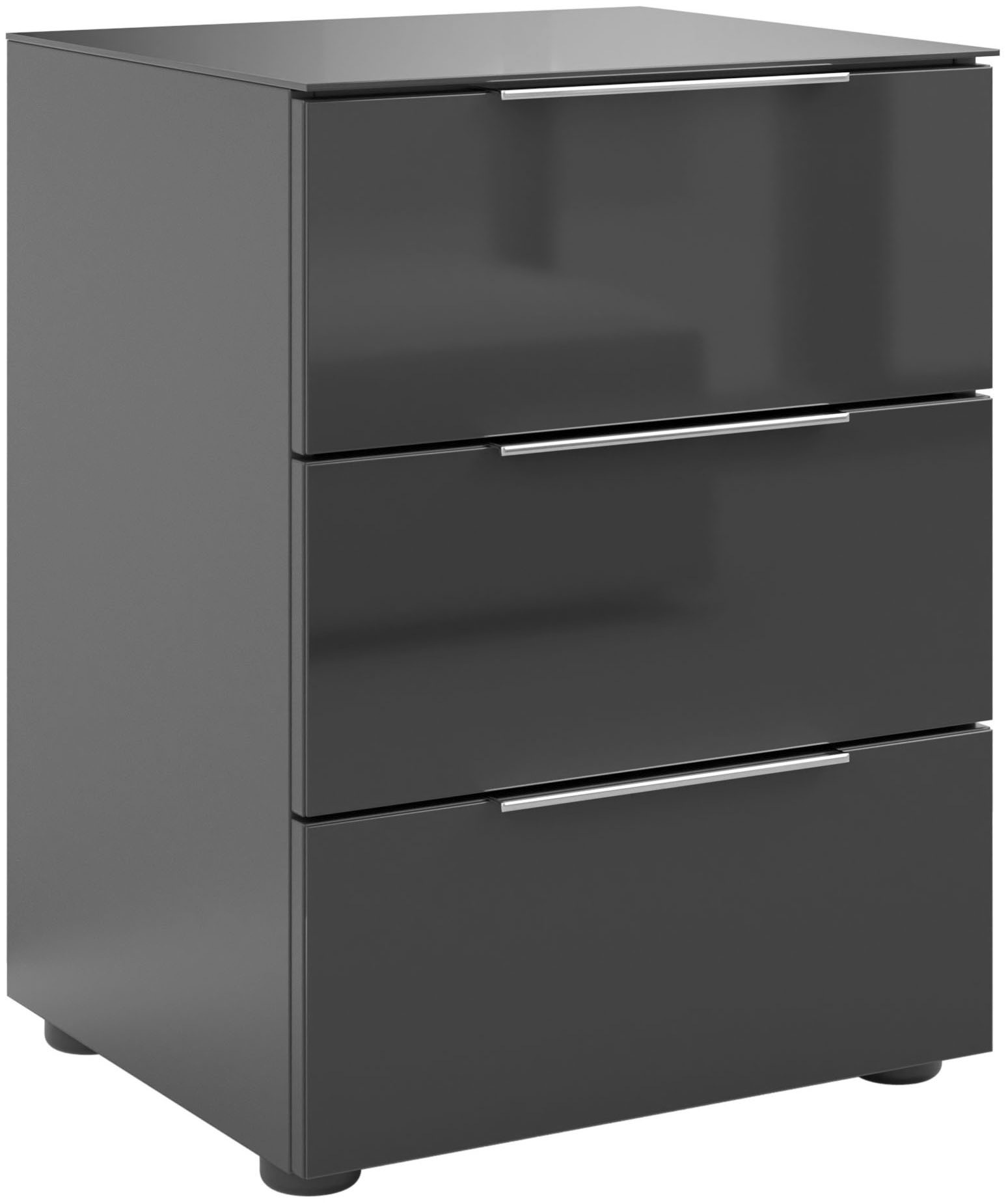 Manjana Möbel Nachtkommode "Nachtkommode mit Chrom oder Schwarz matten Meta günstig online kaufen