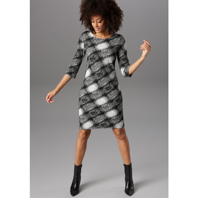 Aniston SELECTED Jerseykleid, elegant gemustert für kaufen | BAUR