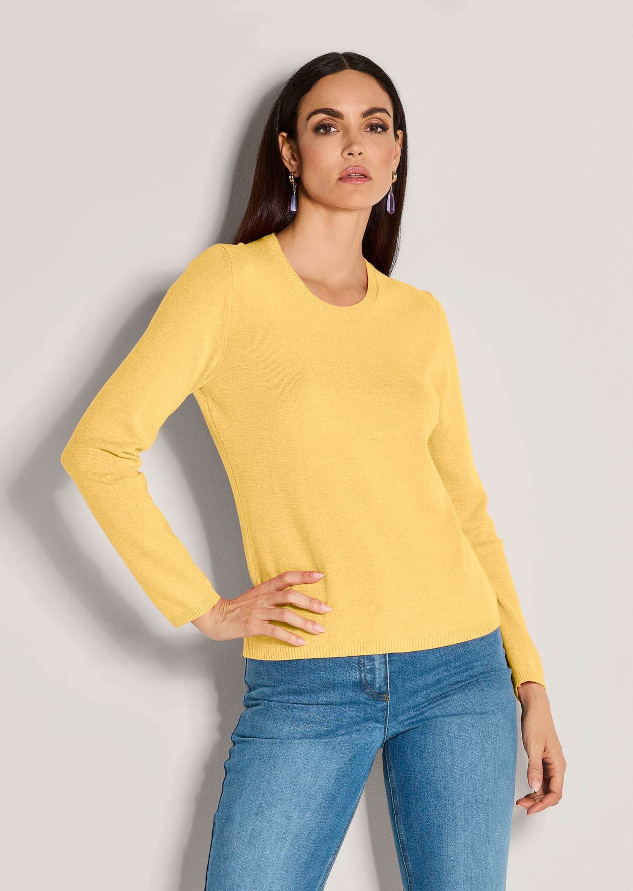 MADELEINE »Pullover Leichtes Feinstrick-Oberteil mir Rundhals«