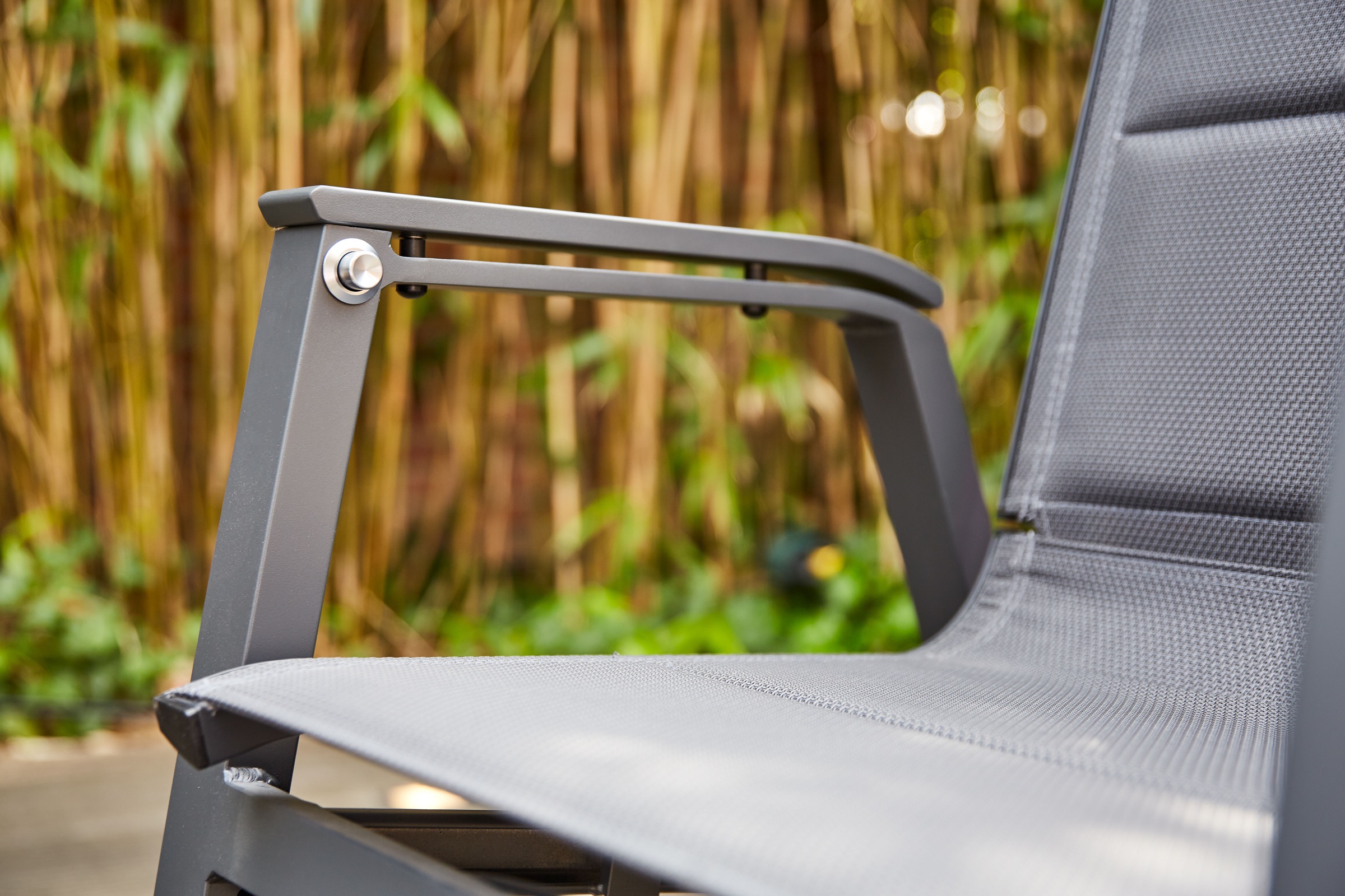 Siena Garden Gartensessel »MILANO Relax Move Sessel« Gestell aus Aluminium matt anthrazit, Bezug padded dunkelgrau