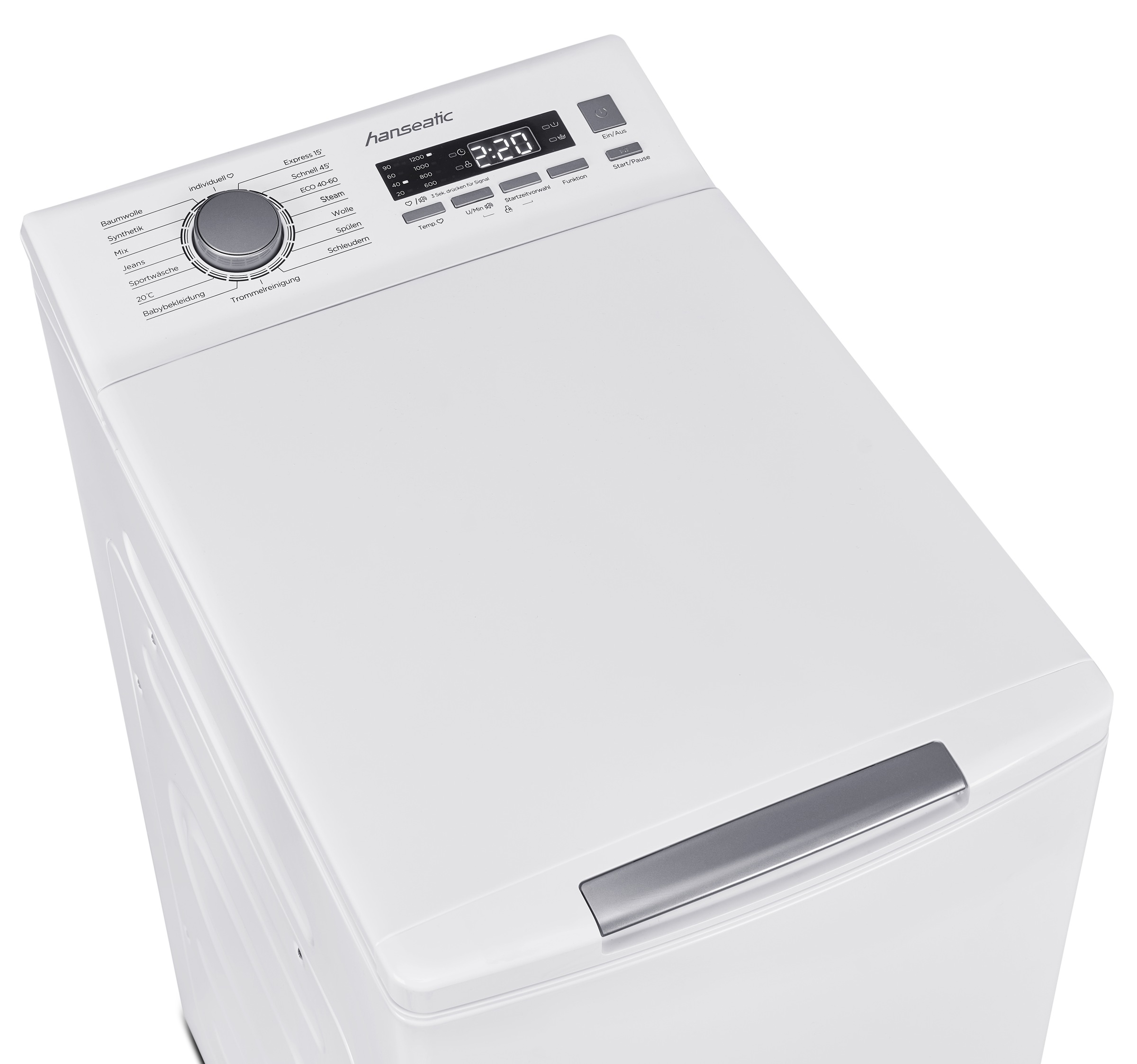 Hanseatic Waschmaschine Toplader "HTW7512A" 7,5 kg 1200 U/min Mengenautomat günstig online kaufen