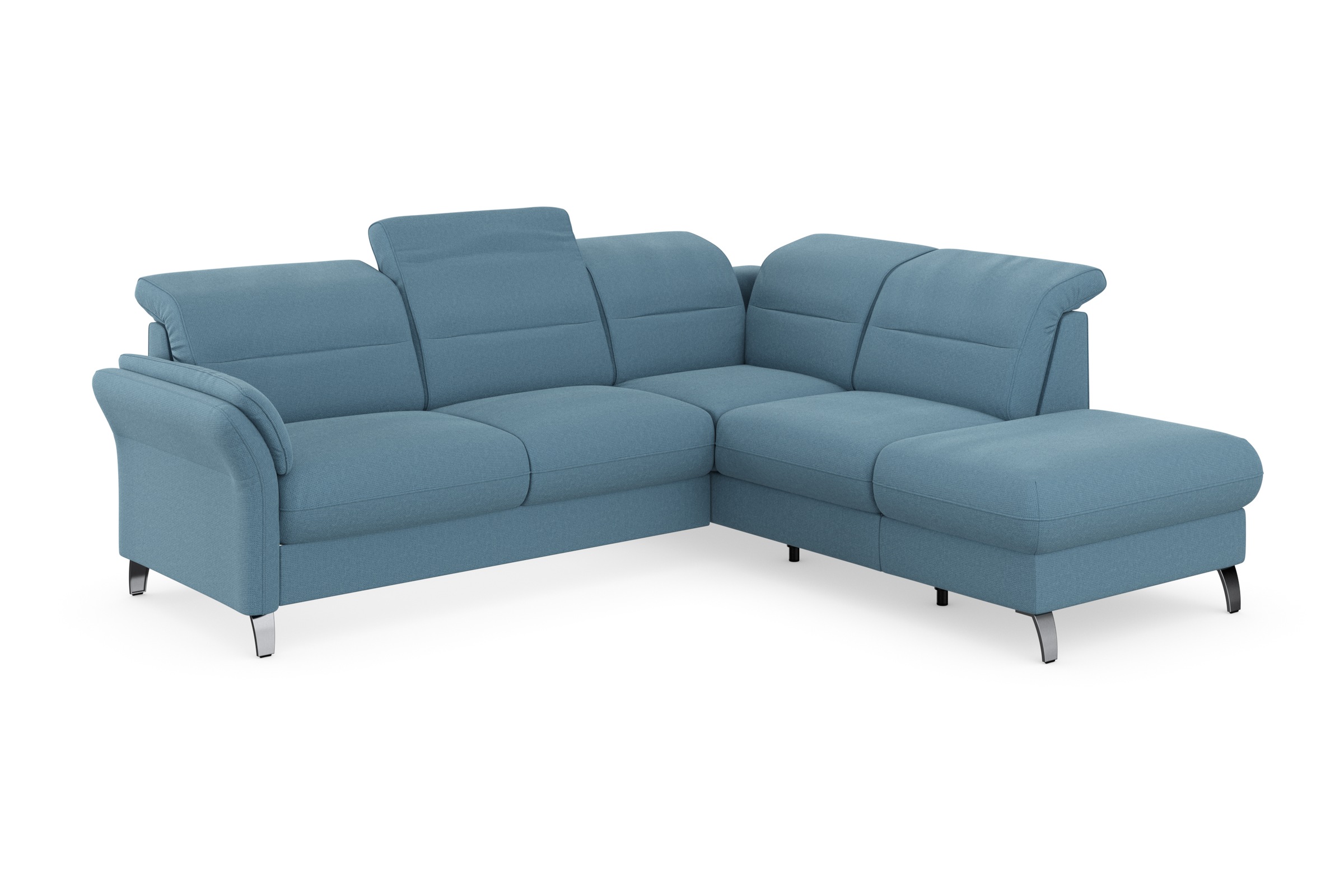 sit&more Ecksofa »Grenoble L-Form mit Federkern«, wahlweise mit Bettfunktion, Bettkasten, Arm- und Kopfteilverstellung
