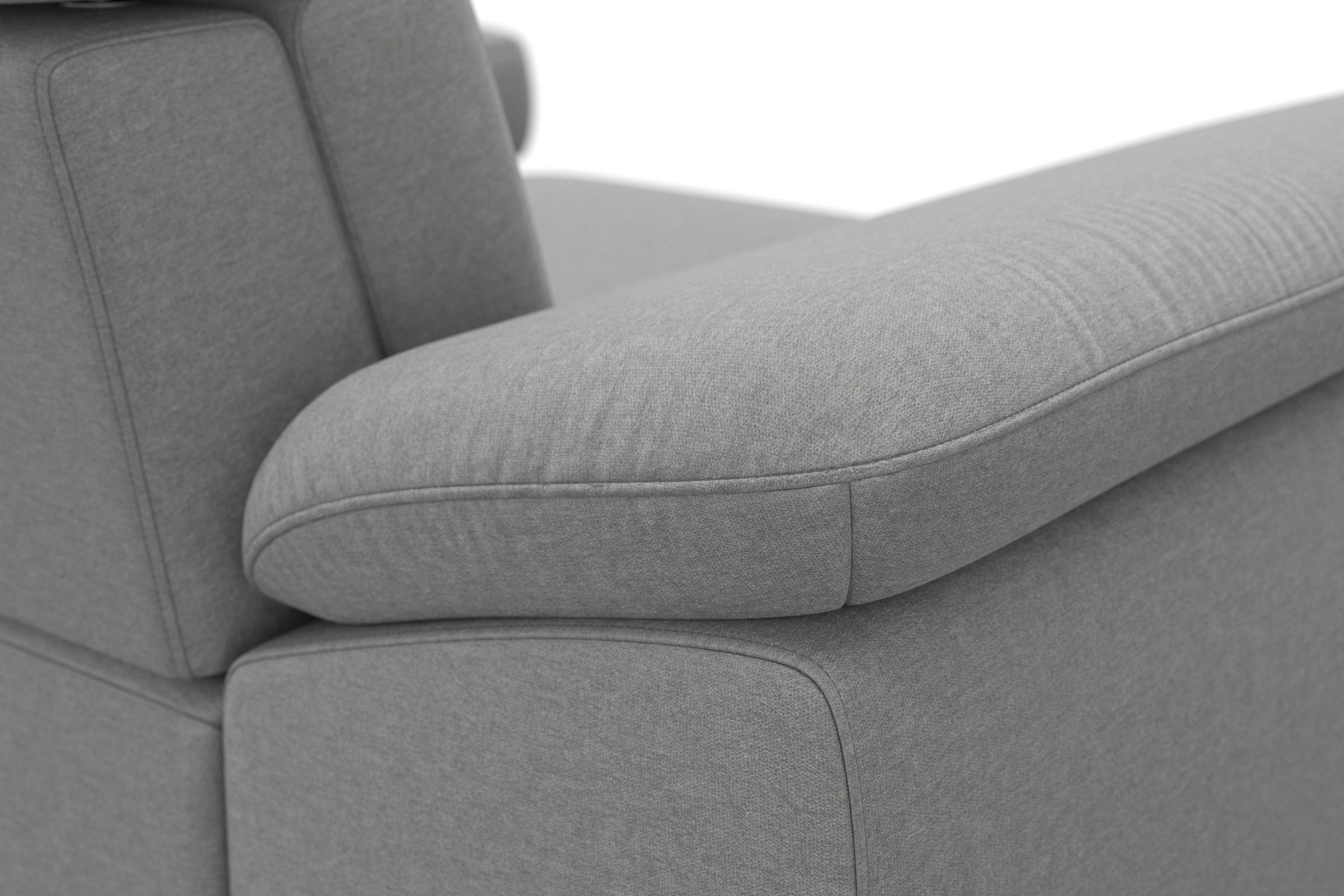 sit&more Ecksofa »Cabrio L-Form, mit Sitztiefenverstellung, Arm- und Kopfteilverstellung«, 2 Nierenkissen, Federkern, optional Bettfunktion und Stauraum