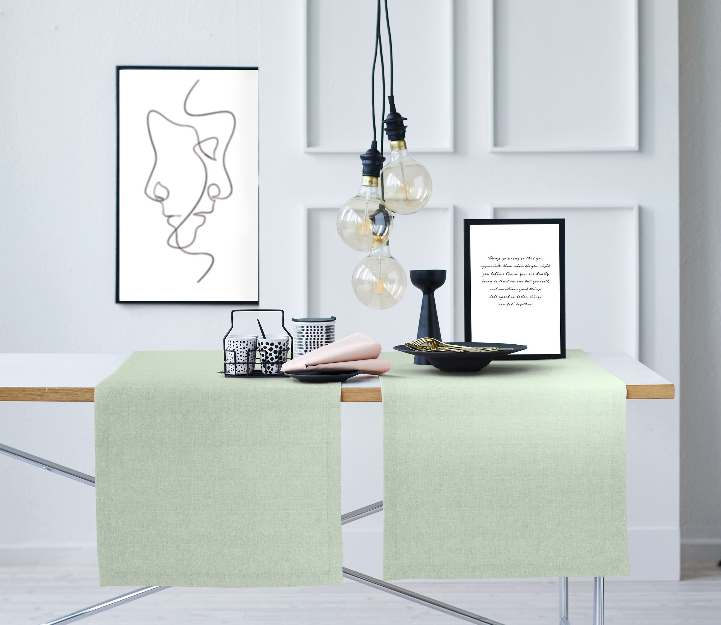 APELT Tischläufer "Arizona, Uni-Basic" Leinenoptik günstig online kaufen