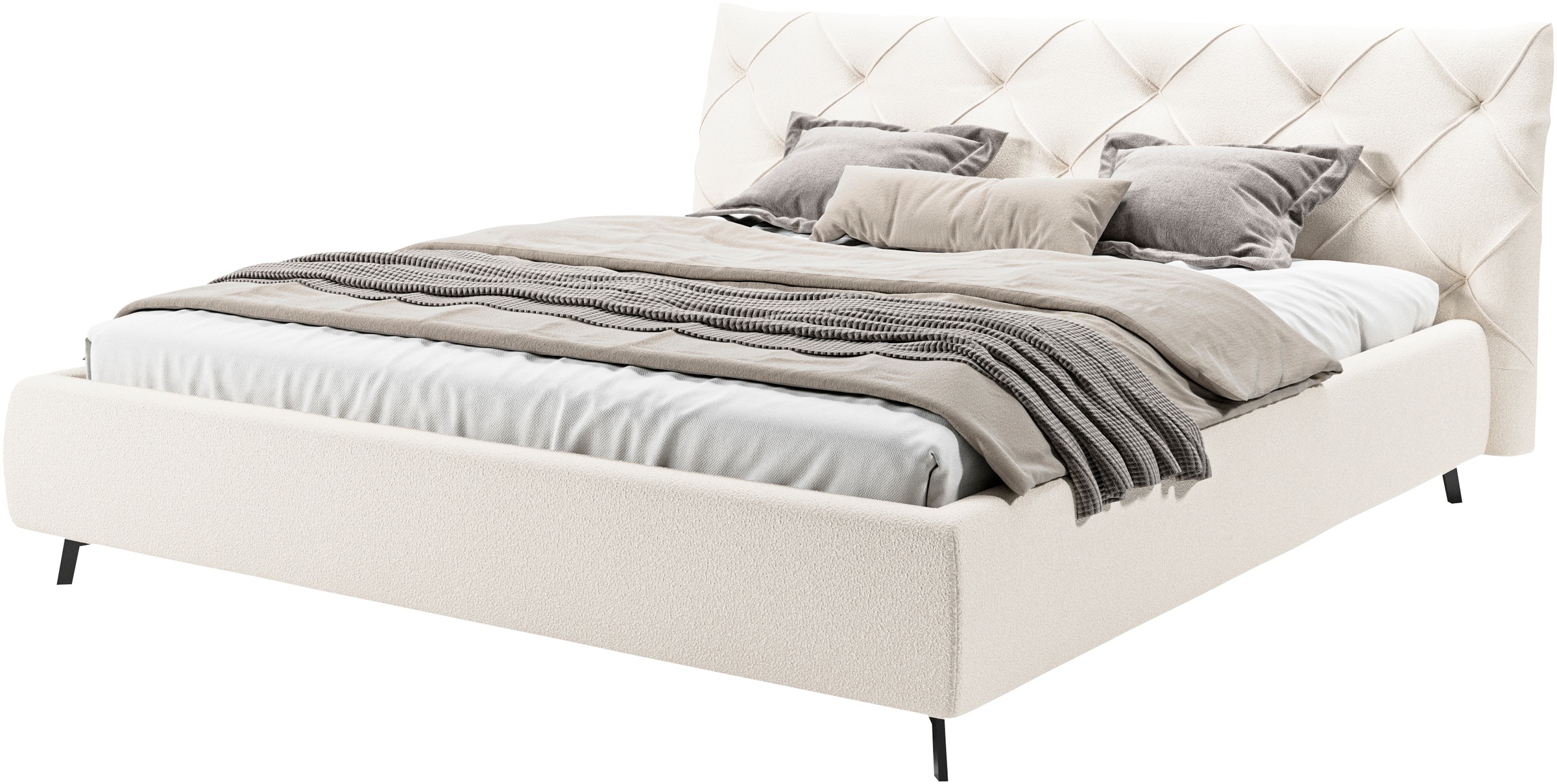 Home affaire "Elloree, in 4 Breiten bis 200cm, auch in Leder" Kopfteilhöhe 105 cm, belastbar bis 280 kg, auch in Überlänge 220cm
