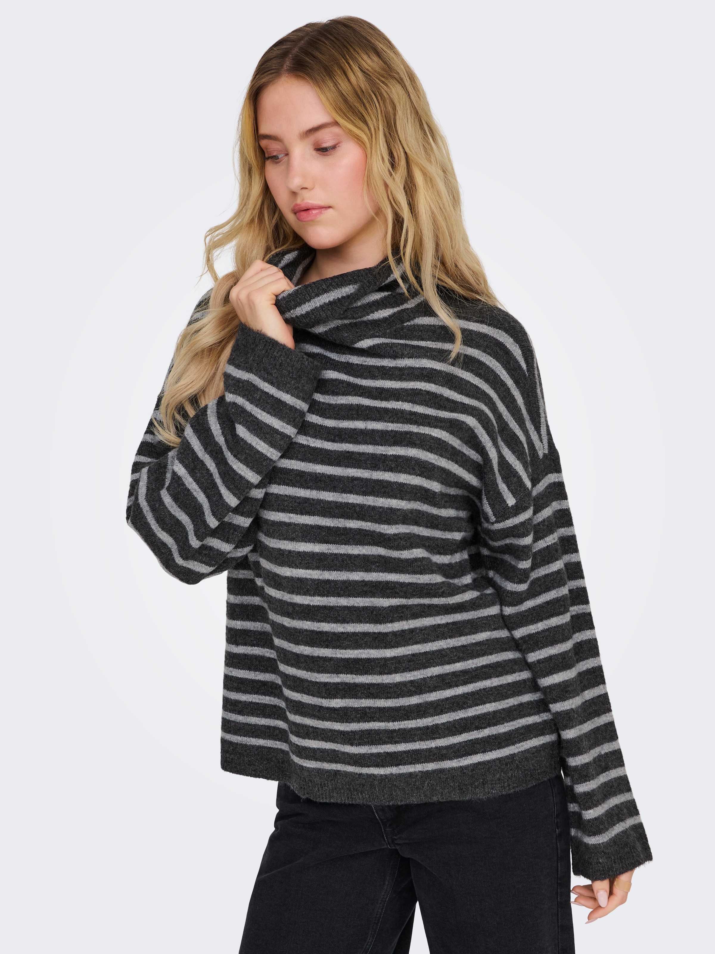 ONLY Rollkragenpullover »ONLTALIO LS STRIPE ROLLNECK BF KNT«