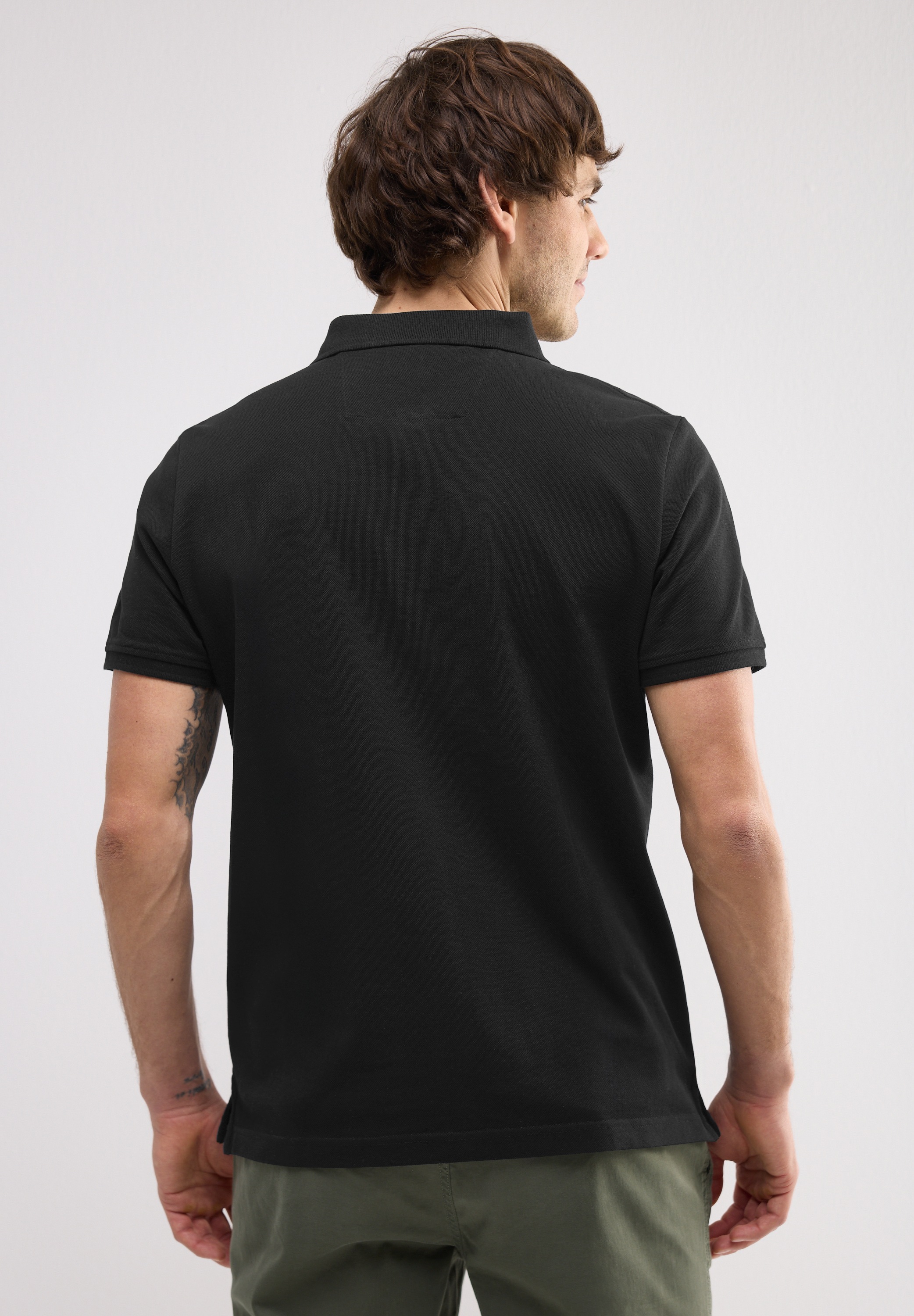 STREET ONE MEN Poloshirt, aus reiner Baumwolle