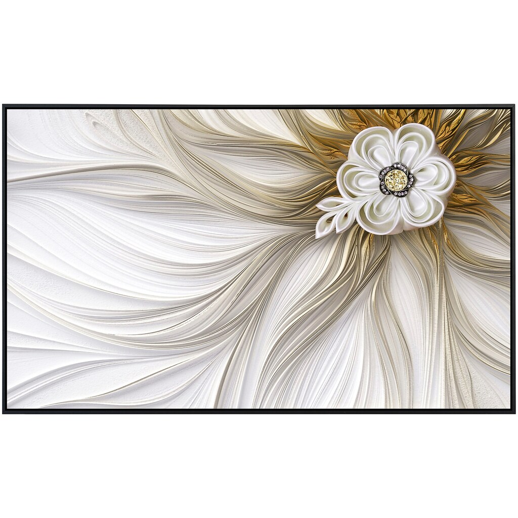 Papermoon Infrarotheizung »Muster mit Blumen gold«
