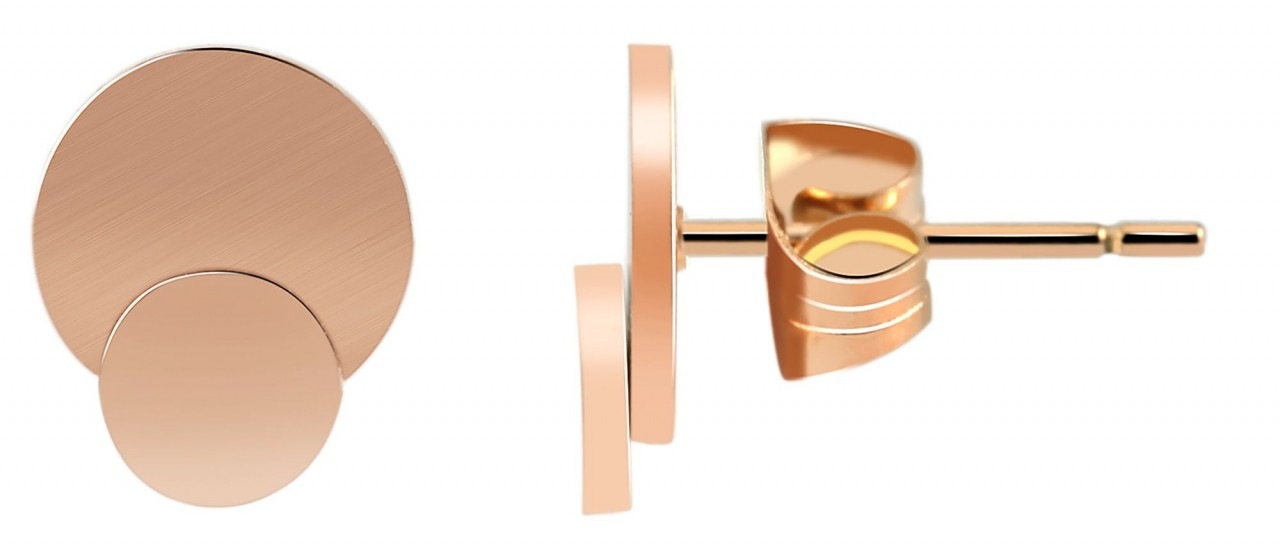 Paar Ohrhänger ADELIA´S "Damen Ohrstecker aus poliertem Edelstahl", gold, Ohrringe, Damen, Damen, Edelstahl 7