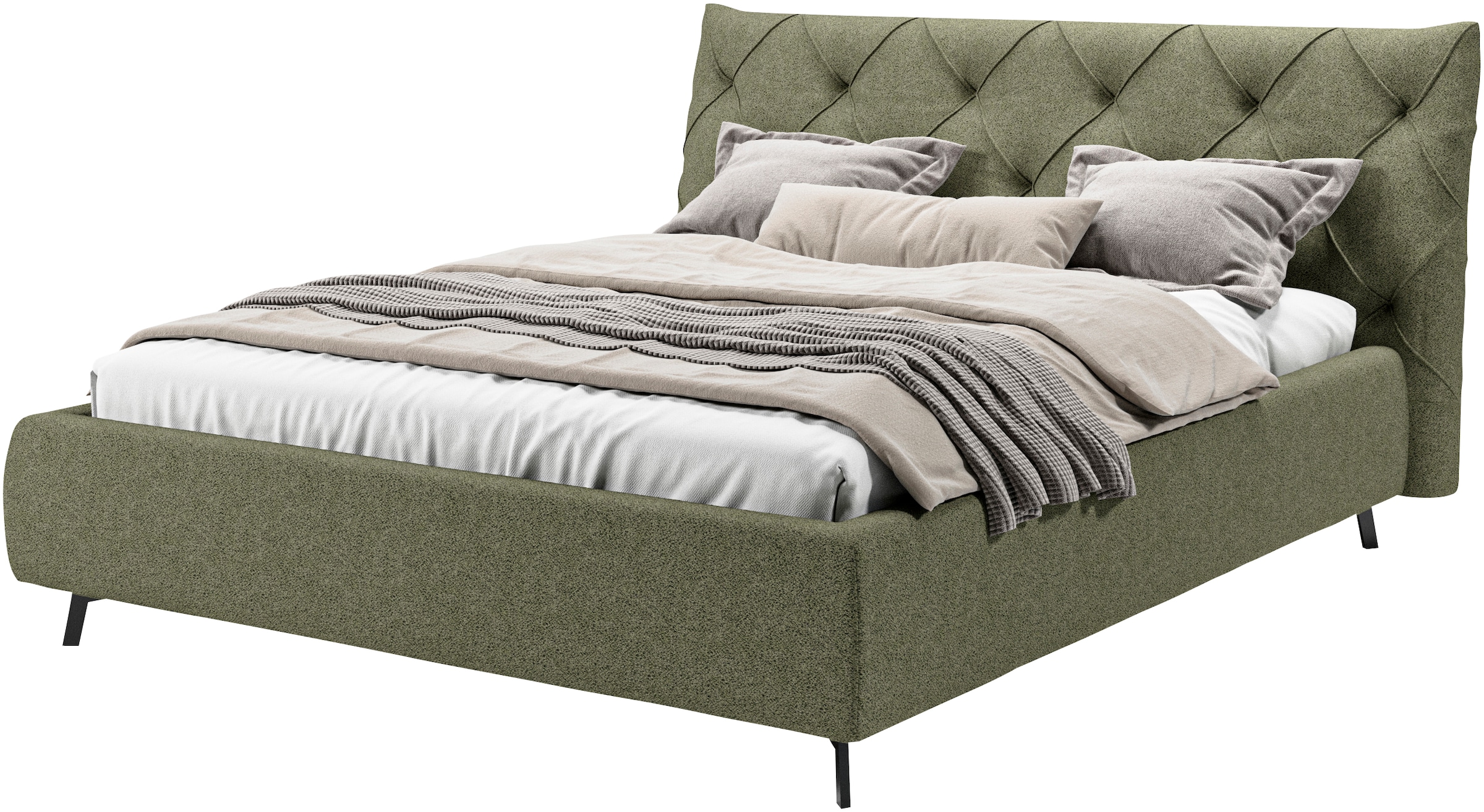 Home affaire "Elloree, in 4 Breiten bis 200cm, auch in Leder" Kopfteilhöhe 105 cm, belastbar bis 280 kg, auch in Überlänge 220cm
