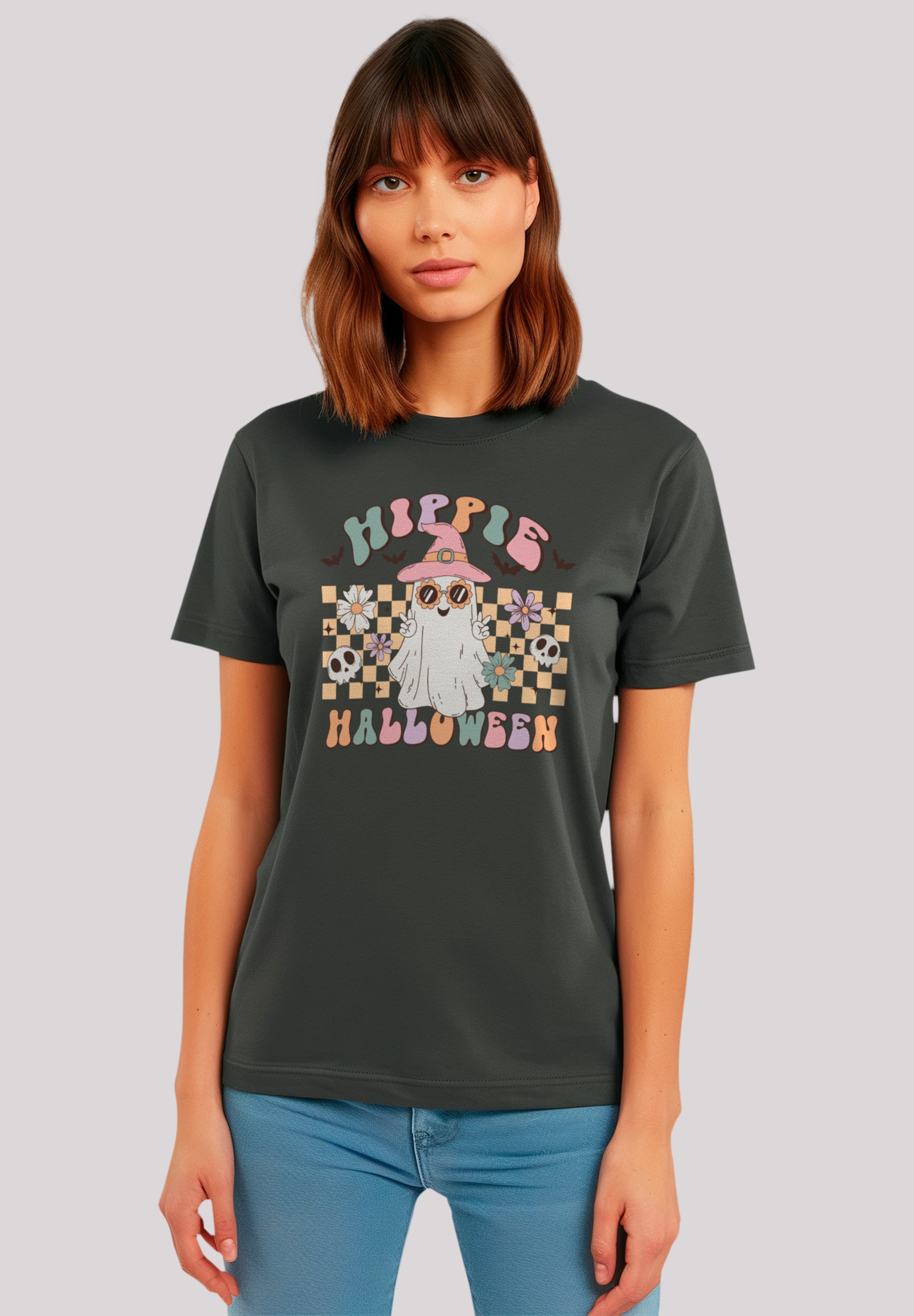 F4NT4STIC T-Shirt "Retro Halloween Hippie Halloween", Premium Qualität günstig online kaufen