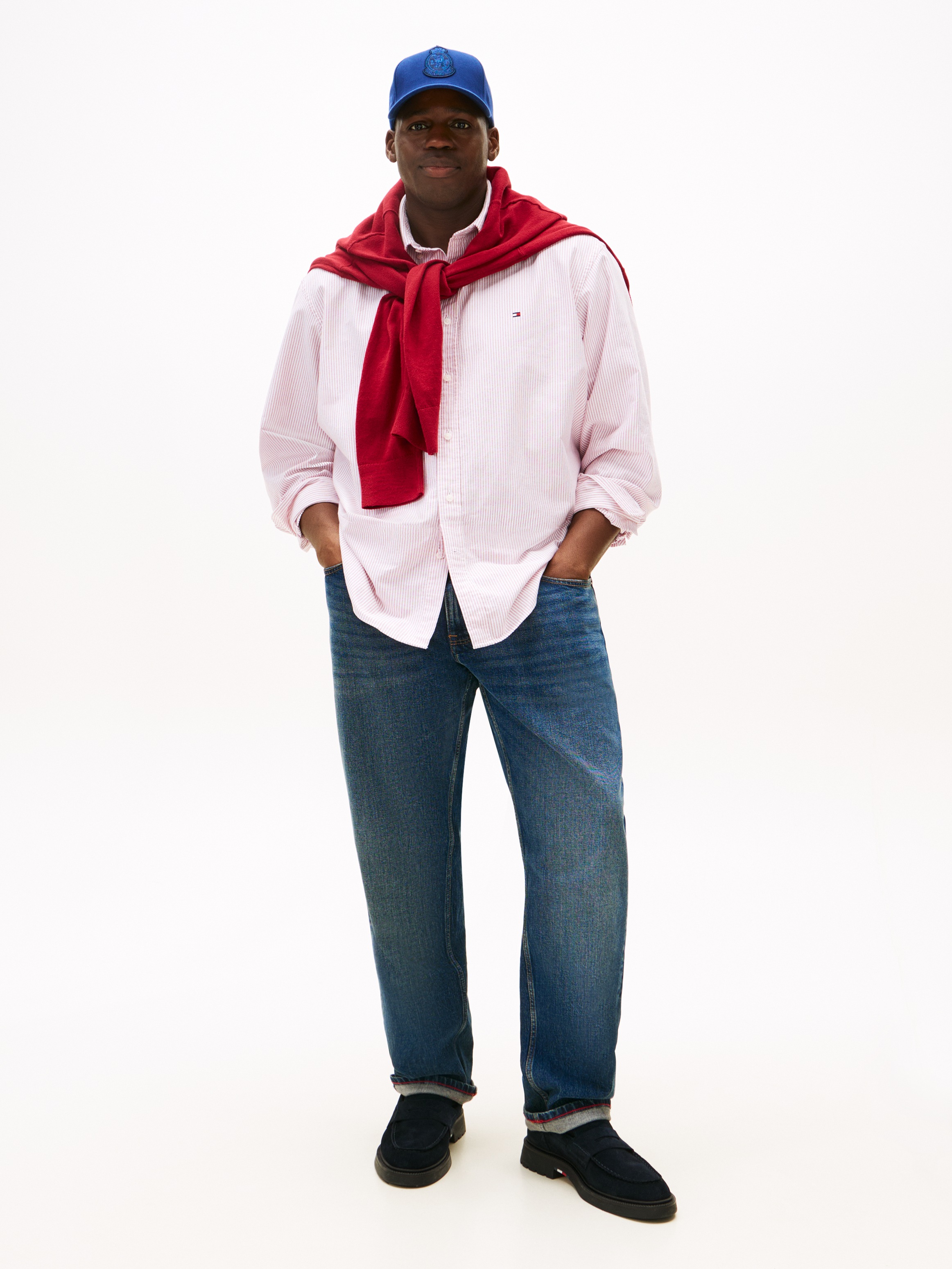 Thumbnail - Tommy Hilfiger Big & Tall Langarmhemd "BT - HERITAGE OXFORD STRIPE" fein gestreift, Große Größen, regular fit, Button-do...