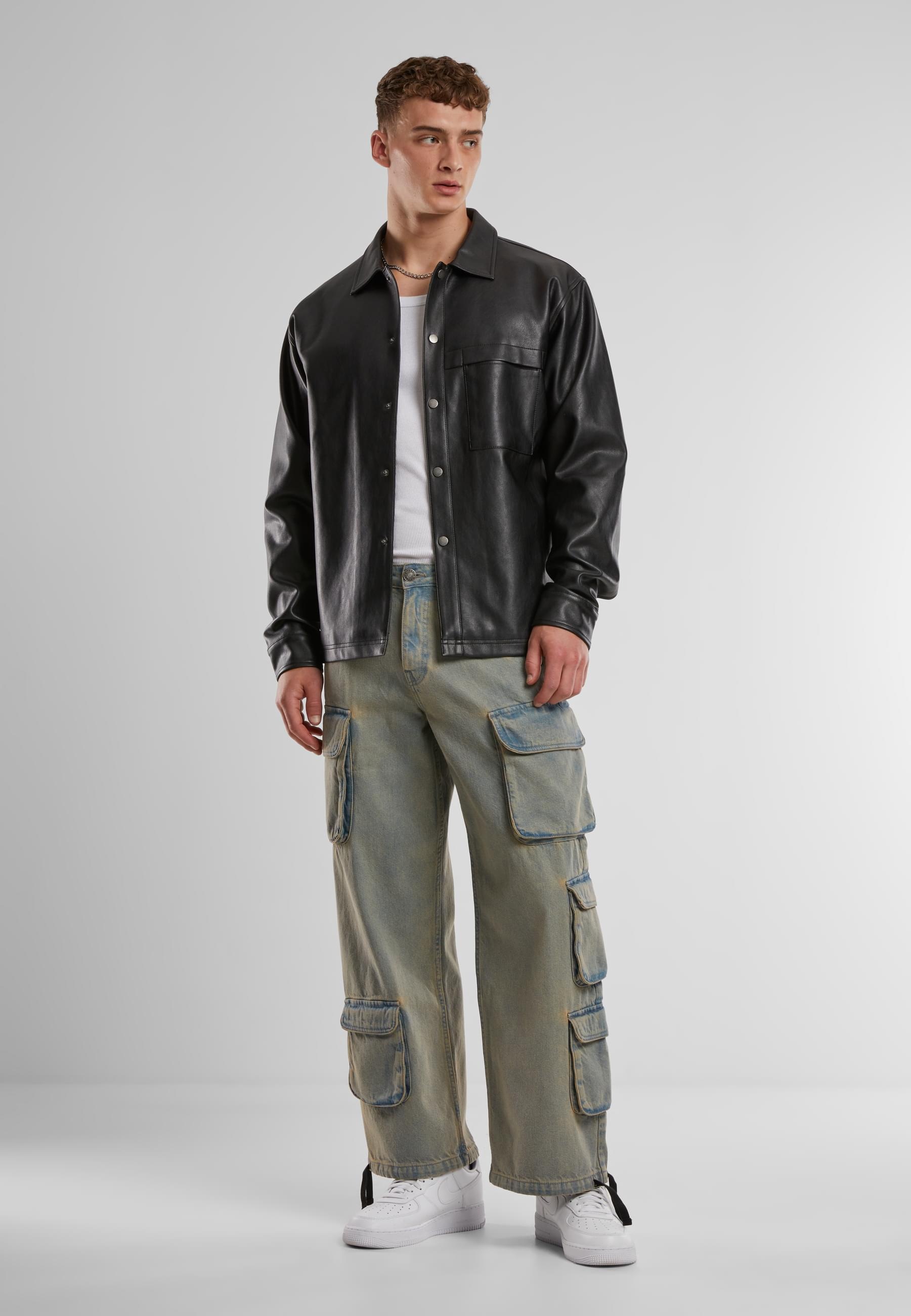 URBAN CLASSICS Cargohose »Urban Classics Multi Pocket Denim Cargo«, (1 tlg.)