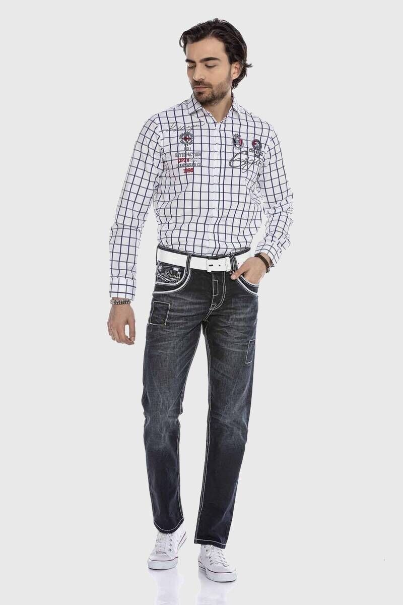 Cipo & Baxx Regular-fit-Jeans »Jeans«, mit Kontrastnähten