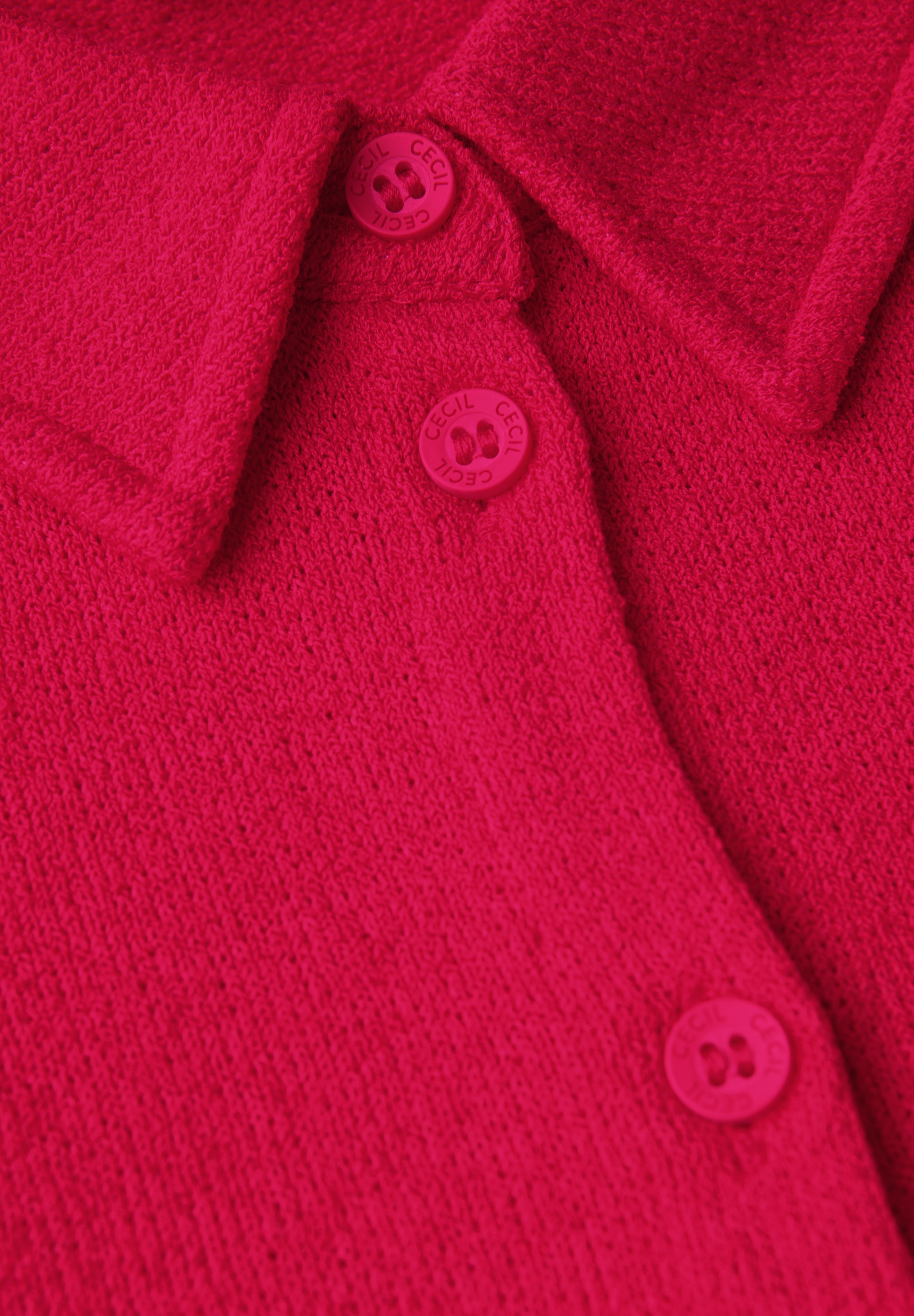 Cecil Strickjacke, kurz, mit Hemdblusenkragen und Knopfleiste