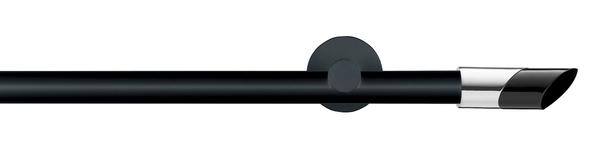 GARESA Gardinenstange "BLACK" Ø 20 mm 1 läufig-läufig Wunschmaßlänge Vorhan günstig online kaufen