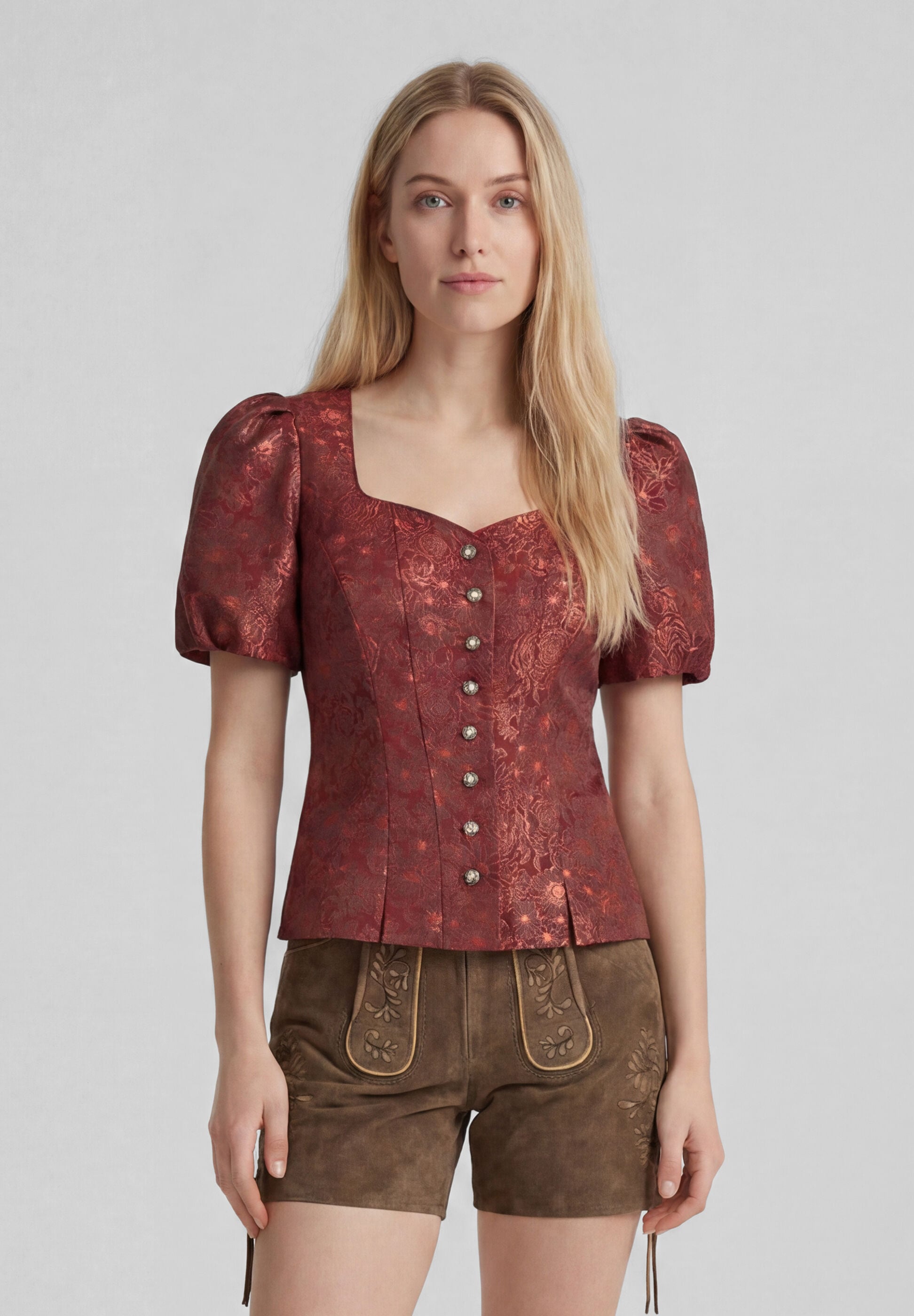 Spieth & Wensky Klassische Bluse »Spieth & Wensky Trachtenmieder Kedri« mit Blumenmuster