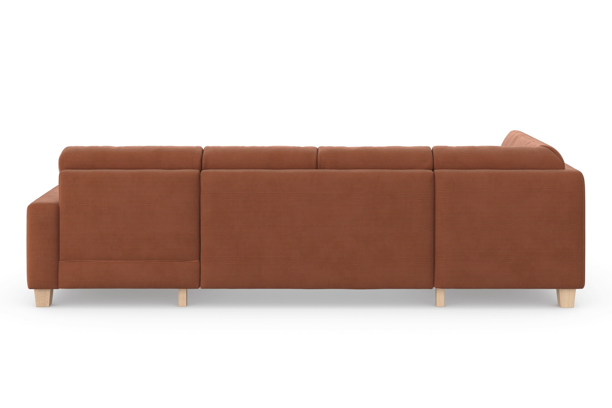 Home affaire Wohnlandschaft »Summer U-Form« mit oder ohne Bettfunktion und Bettkasten, Cord-Bezug