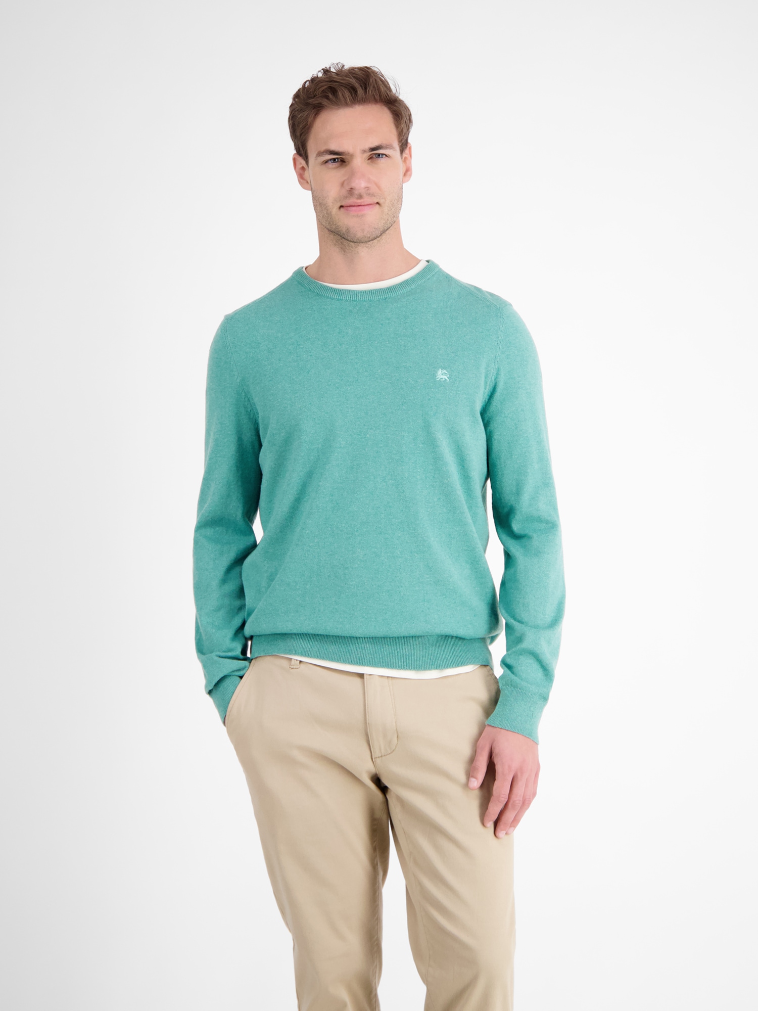 LERROS Strickpullover "LERROS Herren Basic Strickpullover" günstig online kaufen